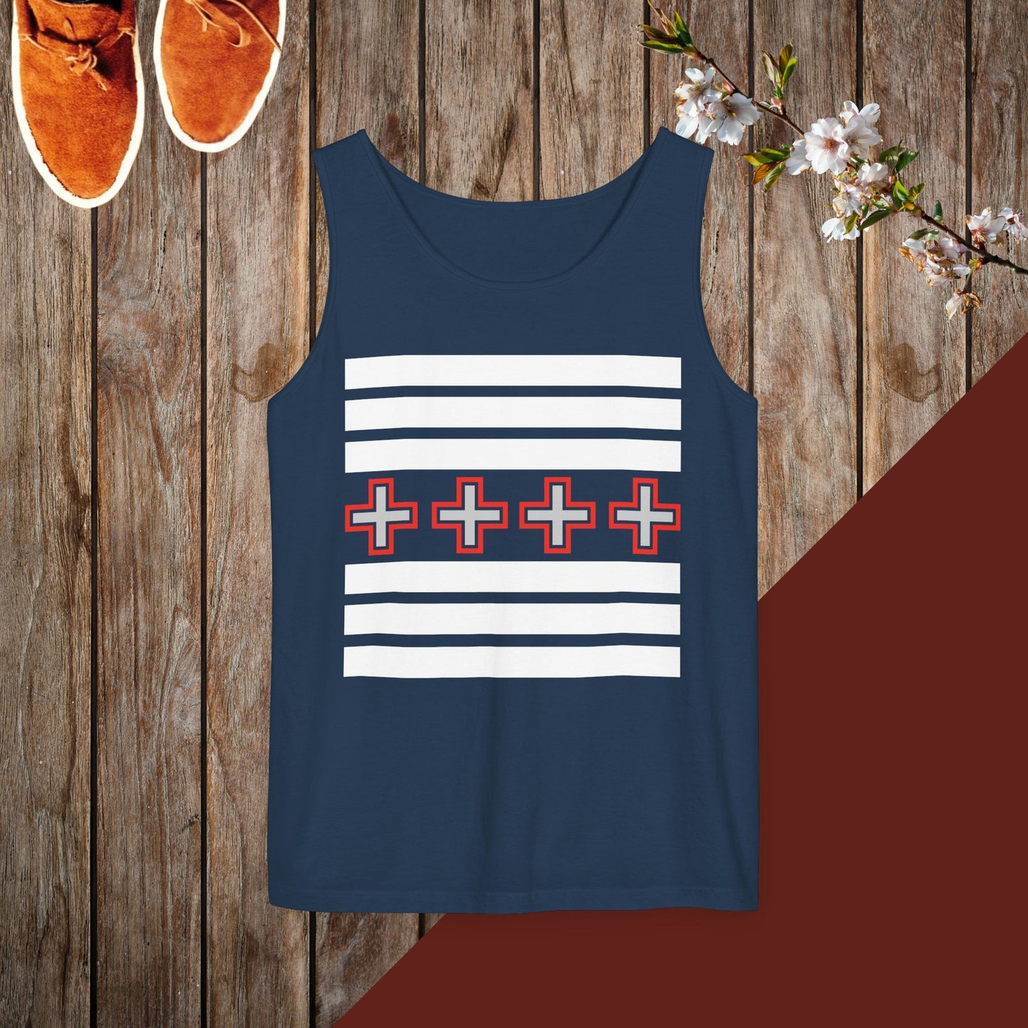 Medicine Blanket Design Tank Top, Unisex Summer Shirt, Casual Beachwear, Graphic Tee for Festivals, Stylish Workout Top