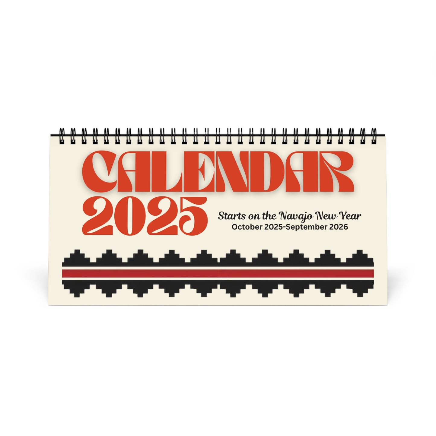 Diné (Navajo) Inspired Desktop Calendar 2025 - Unique Desk Décor, Yearly Planner, Gift for New Year, Office Organization, Navajo New Year