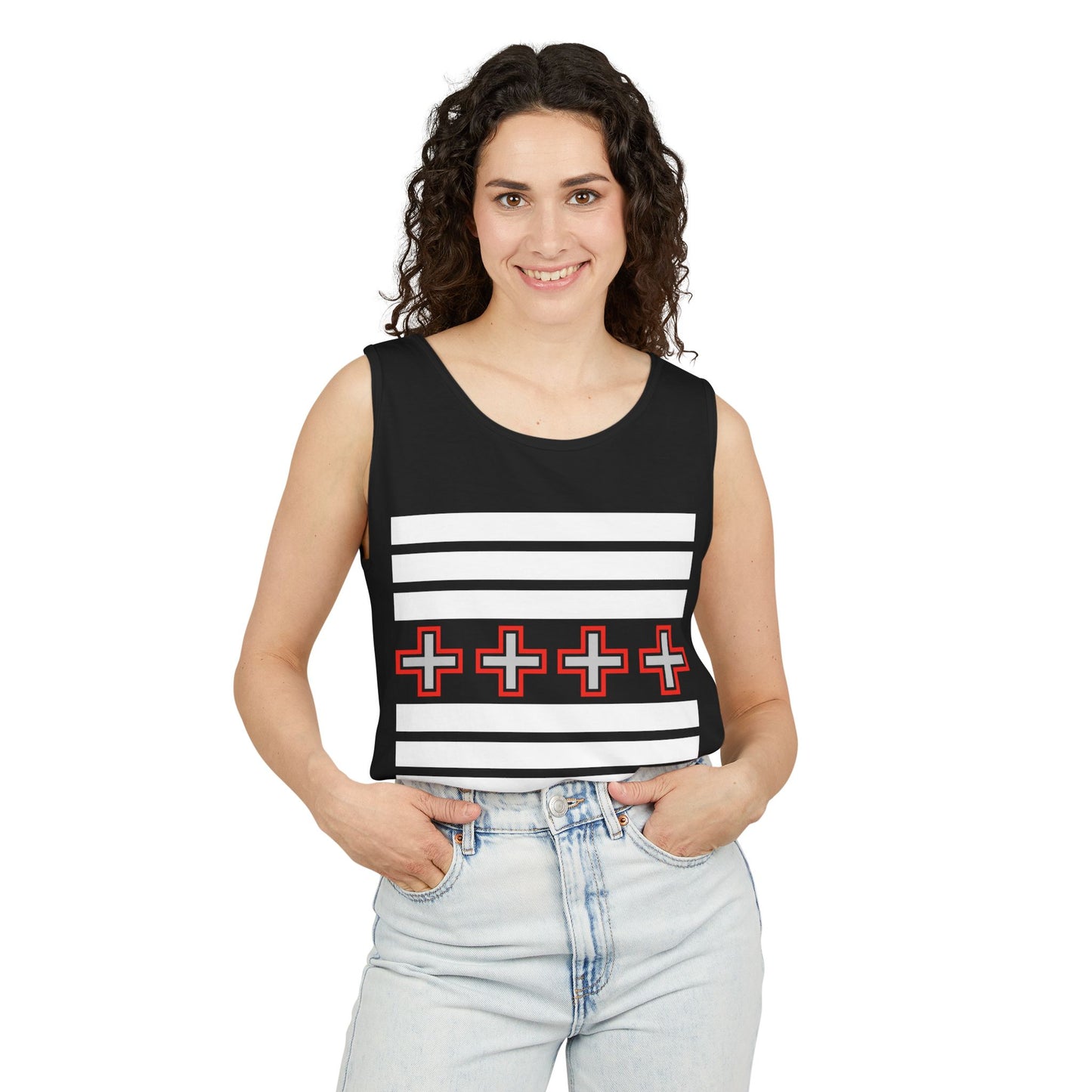 Medicine Blanket Design Tank Top, Unisex Summer Shirt, Casual Beachwear, Graphic Tee for Festivals, Stylish Workout Top