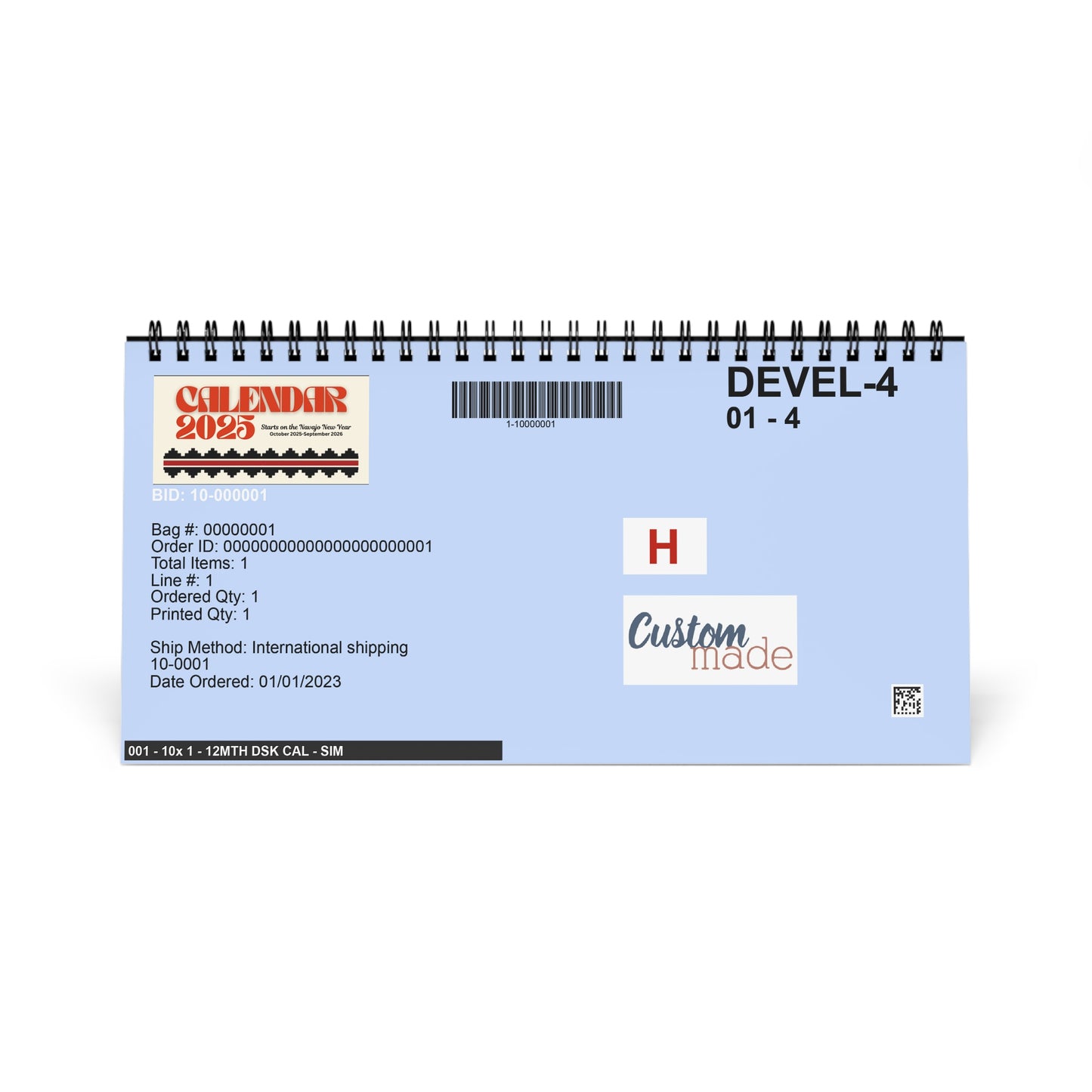 Diné (Navajo) Inspired Desktop Calendar 2025 - Unique Desk Décor, Yearly Planner, Gift for New Year, Office Organization, Navajo New Year