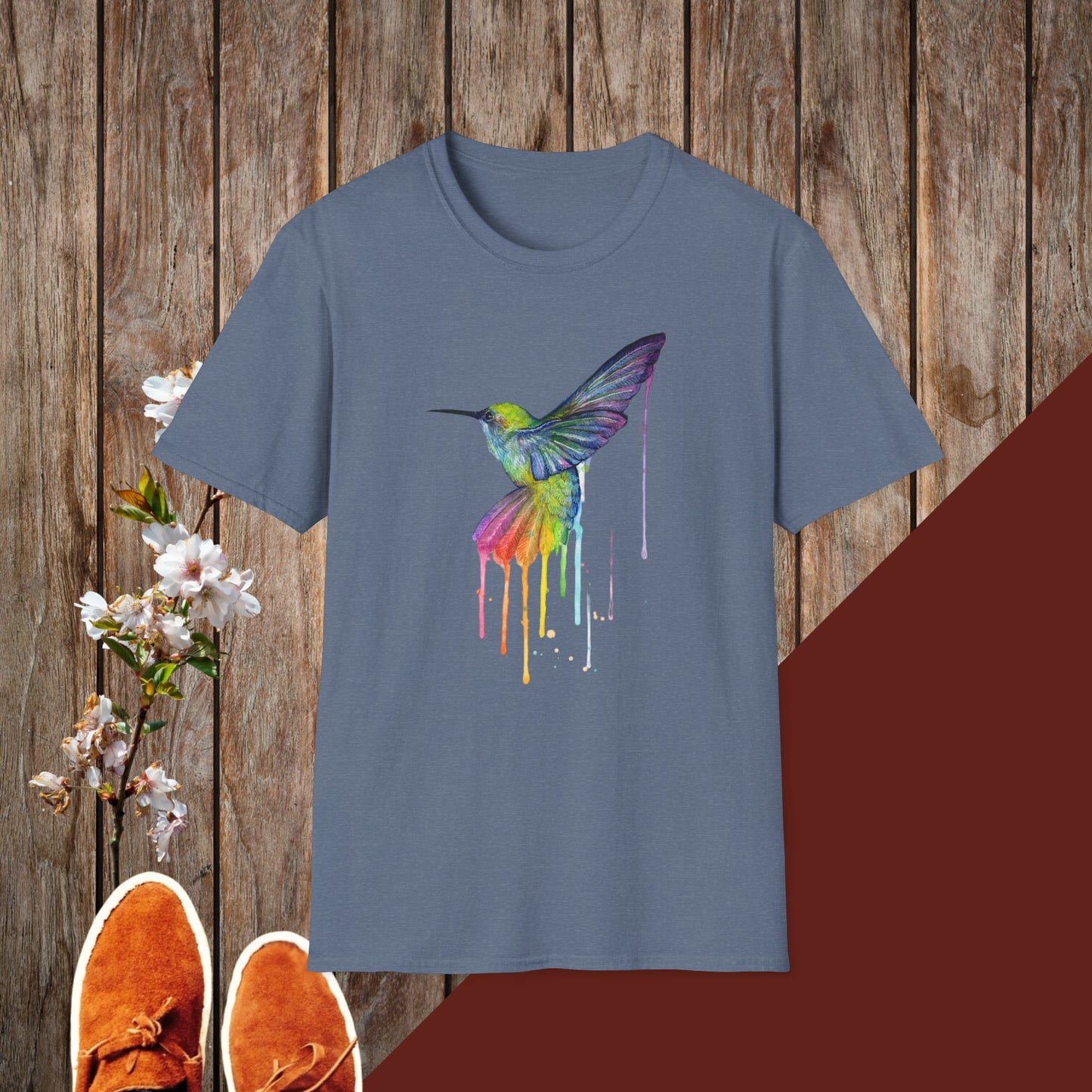 Colorful Hummingbird Unisex Softstyle T-Shirt