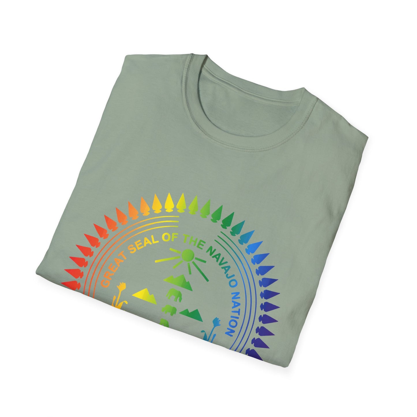 Colorful Navajo Nation Seal Unisex Softstyle T-Shirt