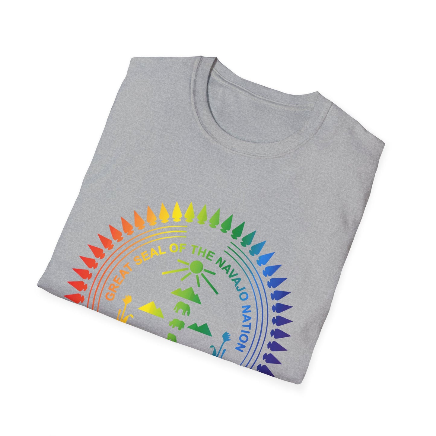 Colorful Navajo Nation Seal Unisex Softstyle T-Shirt