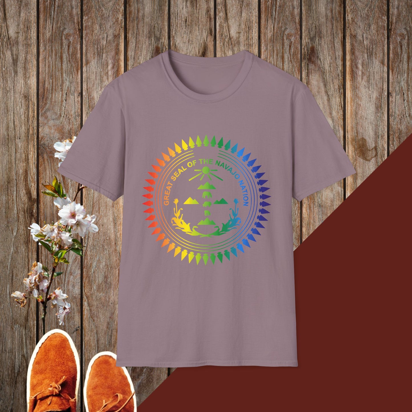 Colorful Navajo Nation Seal Unisex Softstyle T-Shirt