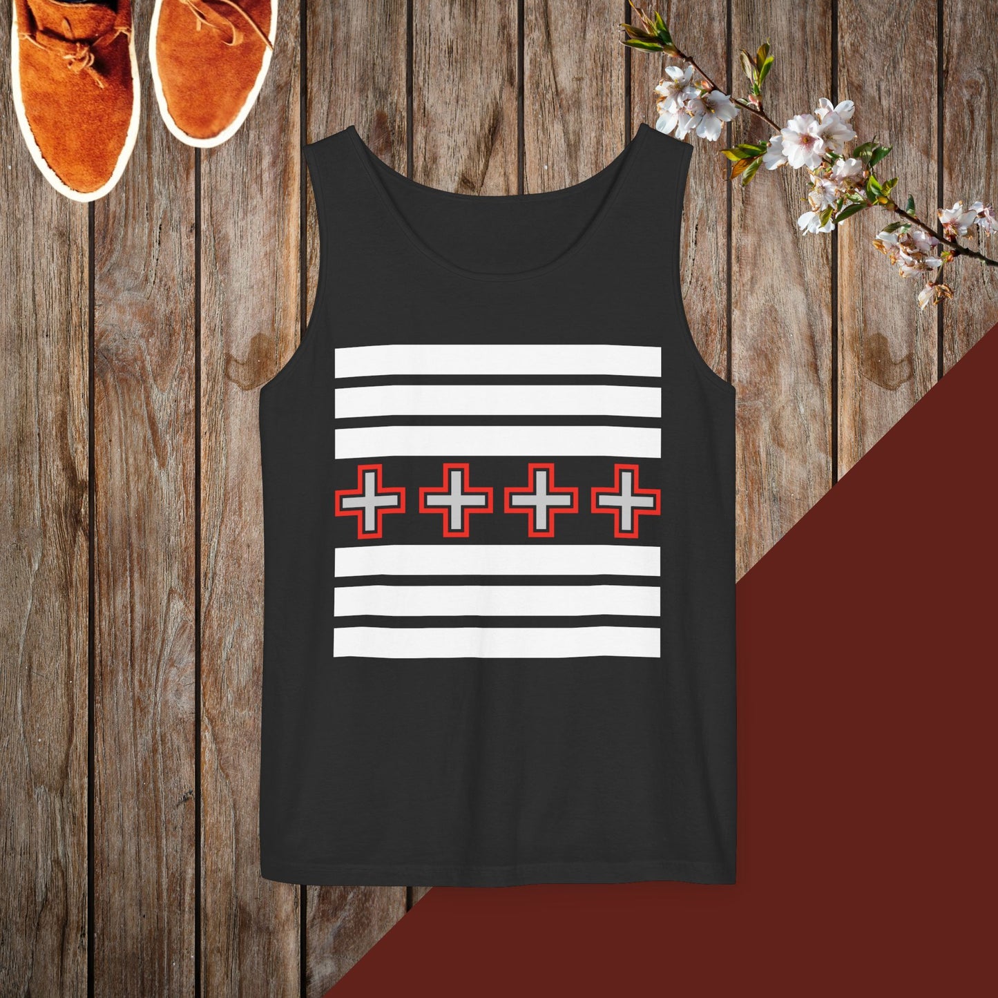 Medicine Blanket Design Tank Top, Unisex Summer Shirt, Casual Beachwear, Graphic Tee for Festivals, Stylish Workout Top