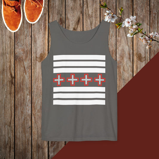 Medicine Blanket Design Tank Top, Unisex Summer Shirt, Casual Beachwear, Graphic Tee for Festivals, Stylish Workout Top