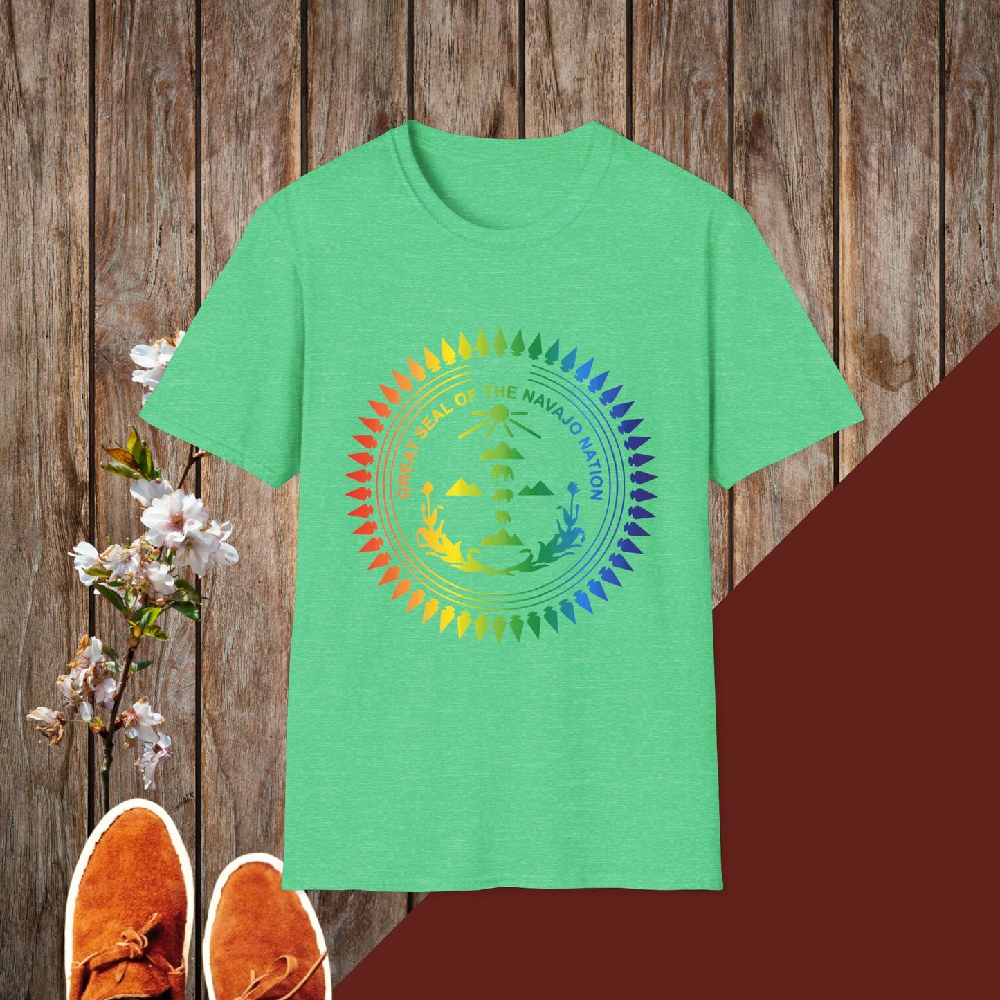 Colorful Navajo Nation Seal Unisex Softstyle T-Shirt