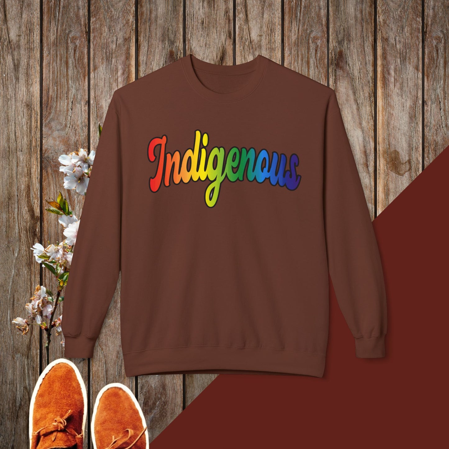 Colorful Indigenous Unisex Midweight Softstyle Fleece Crewneck Sweatshirt