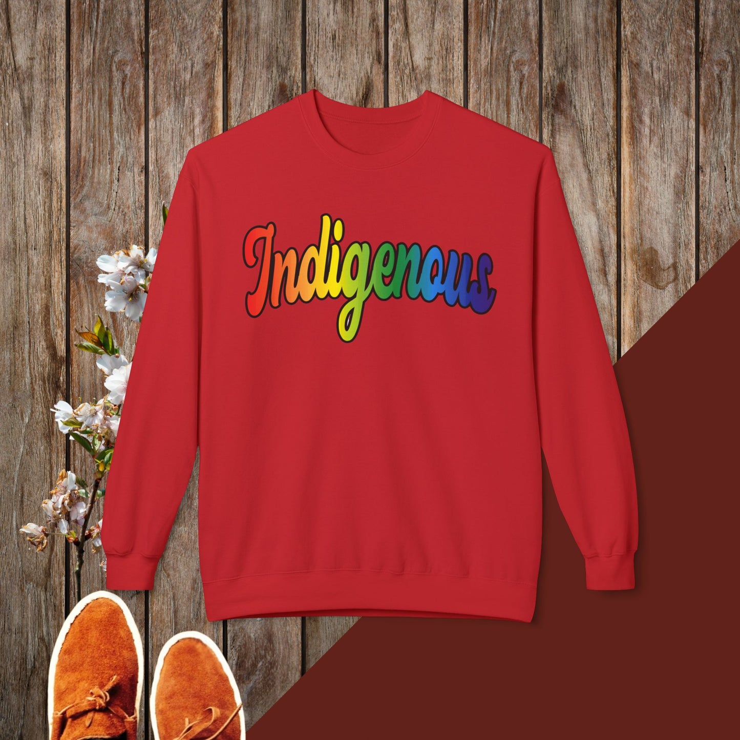 Colorful Indigenous Unisex Midweight Softstyle Fleece Crewneck Sweatshirt