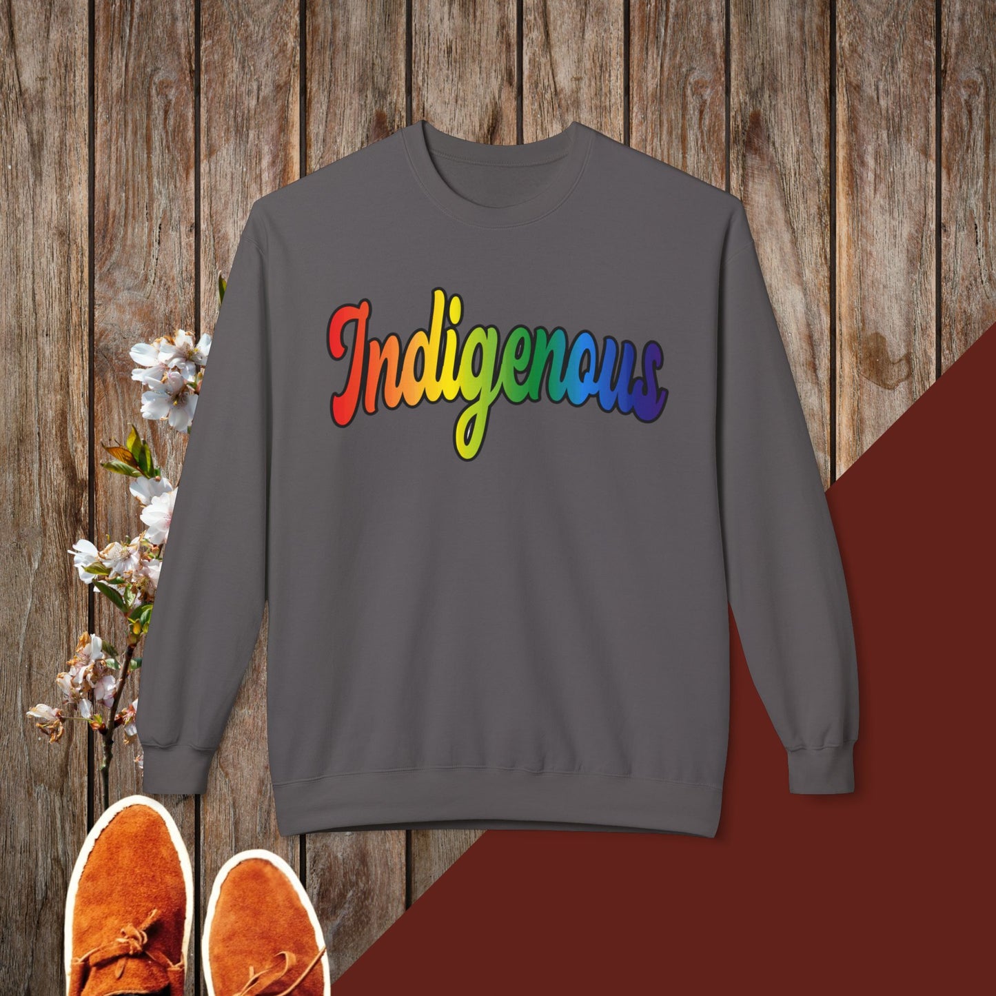 Colorful Indigenous Unisex Midweight Softstyle Fleece Crewneck Sweatshirt