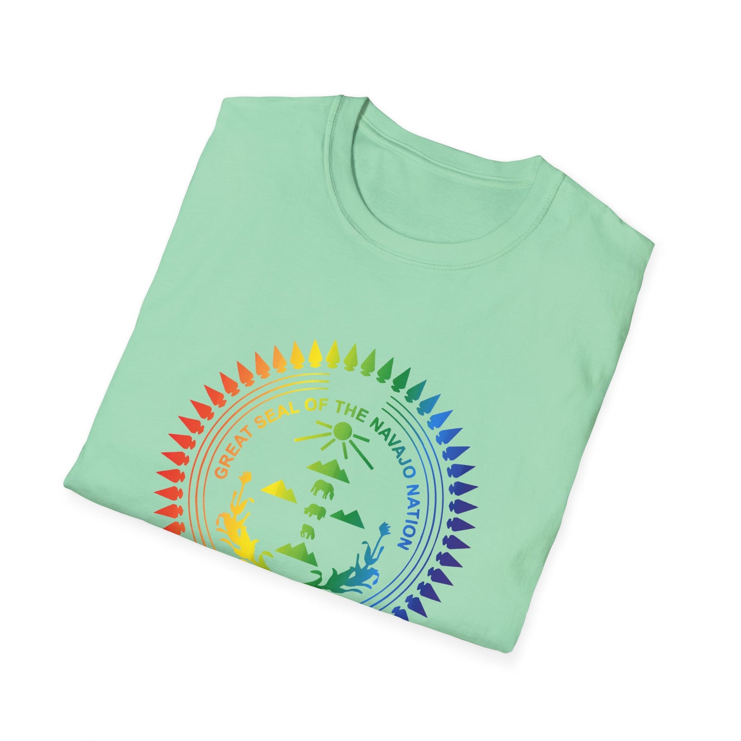 Colorful Navajo Nation Seal Unisex Softstyle T-Shirt