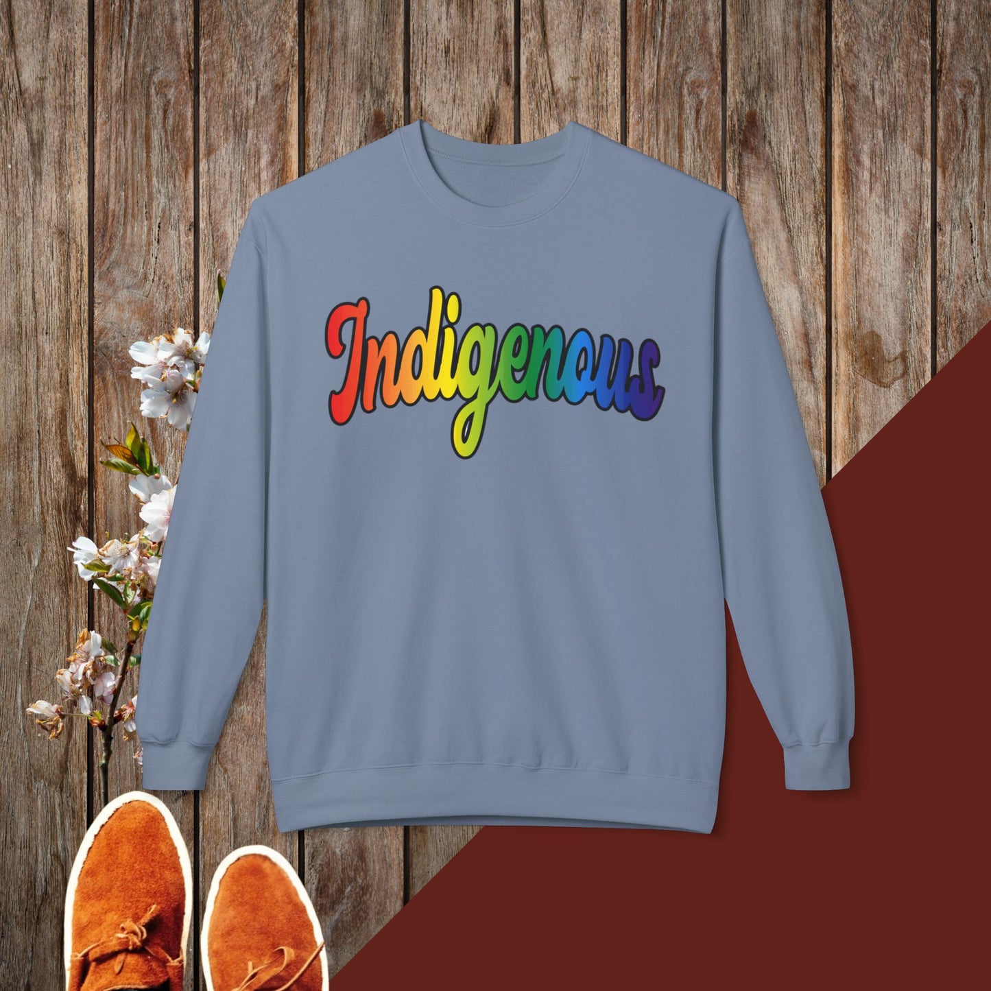 Colorful Indigenous Unisex Midweight Softstyle Fleece Crewneck Sweatshirt