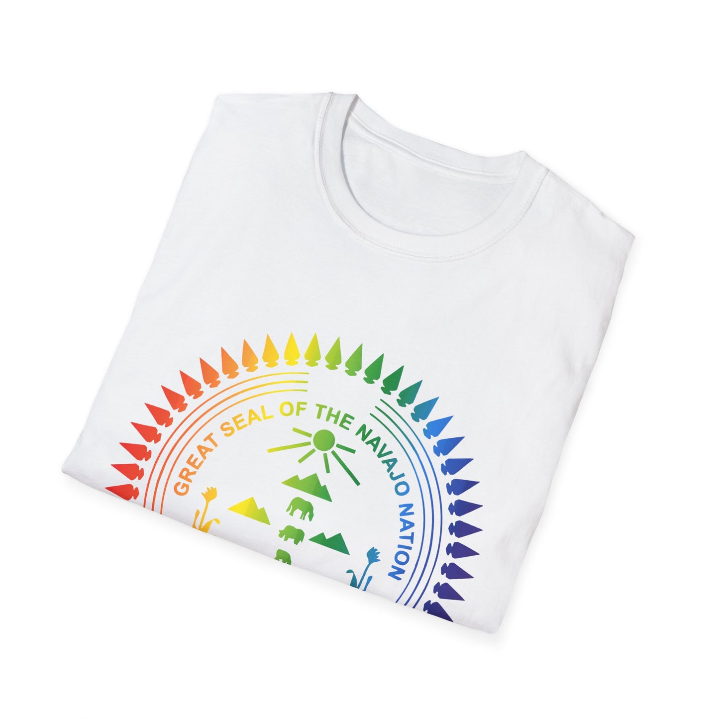 Colorful Navajo Nation Seal Unisex Softstyle T-Shirt