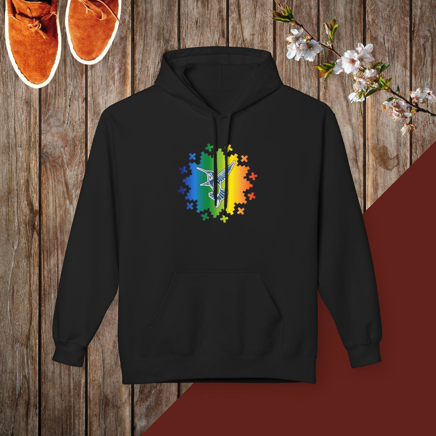 Colorful Hummingbird Unisex Midweight Softstyle Fleece Hoodie