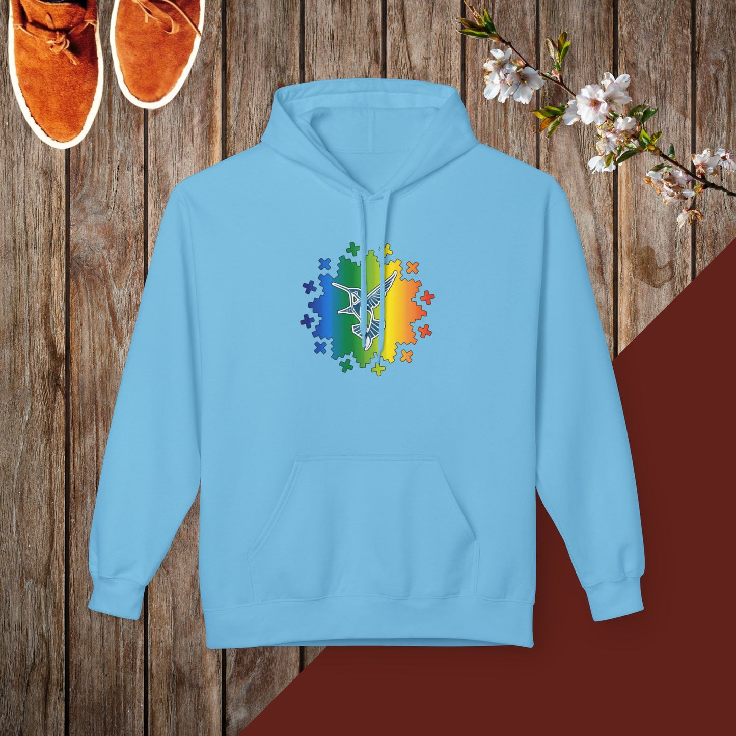 Colorful Hummingbird Unisex Midweight Softstyle Fleece Hoodie