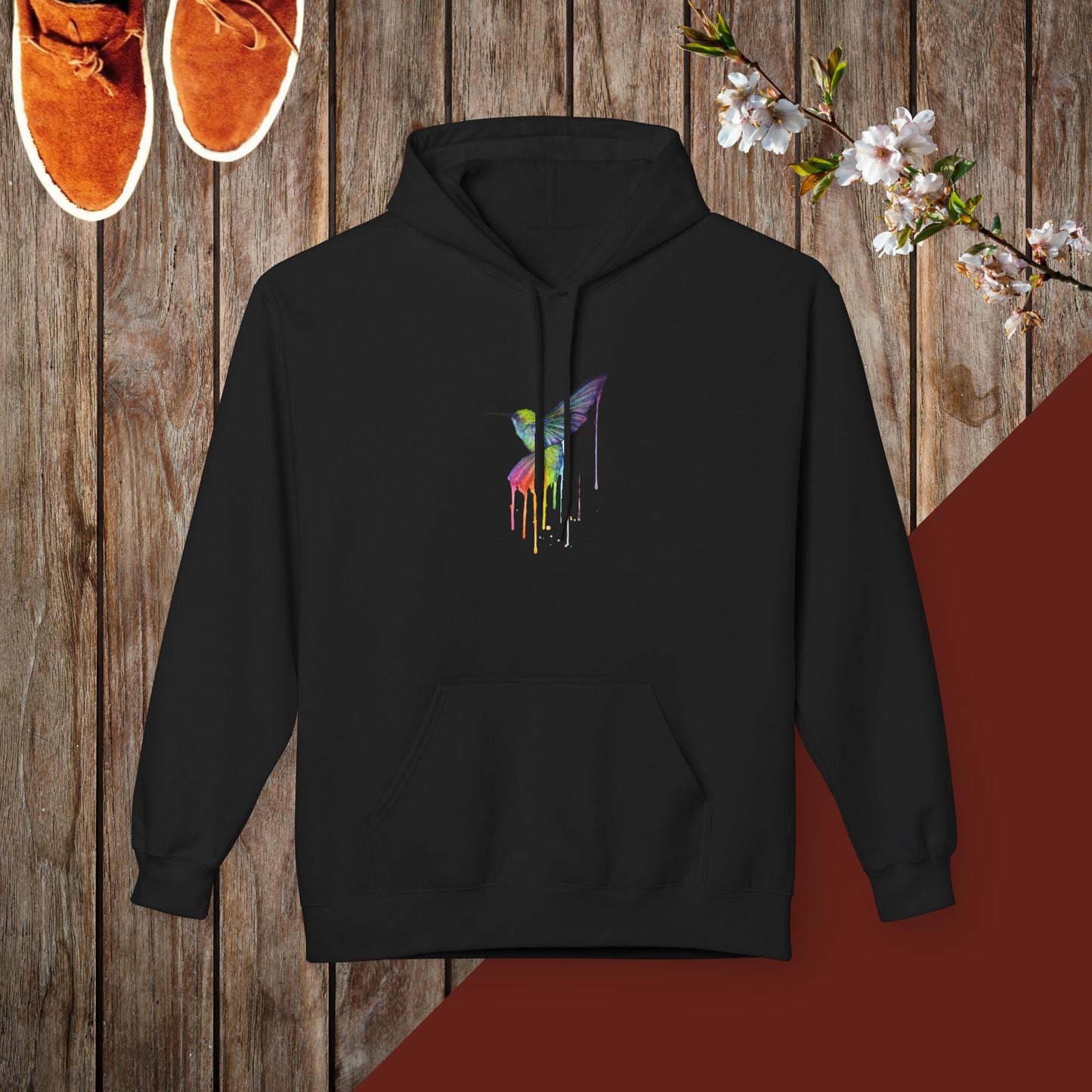 Dripping Hummingbird Unisex Midweight Softstyle Fleece Hoodie