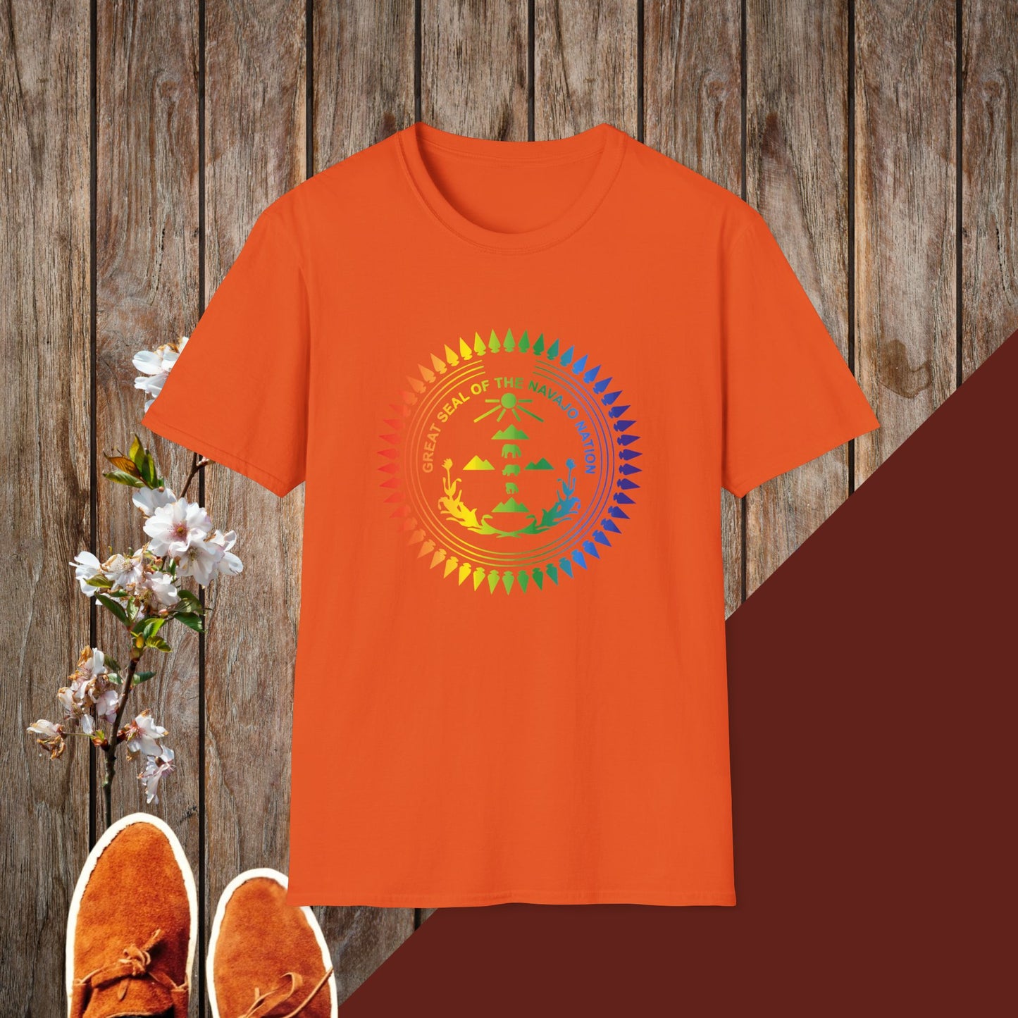 Colorful Navajo Nation Seal Unisex Softstyle T-Shirt
