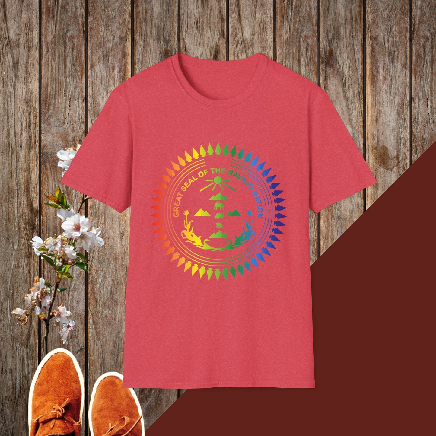 Colorful Navajo Nation Seal Unisex Softstyle T-Shirt