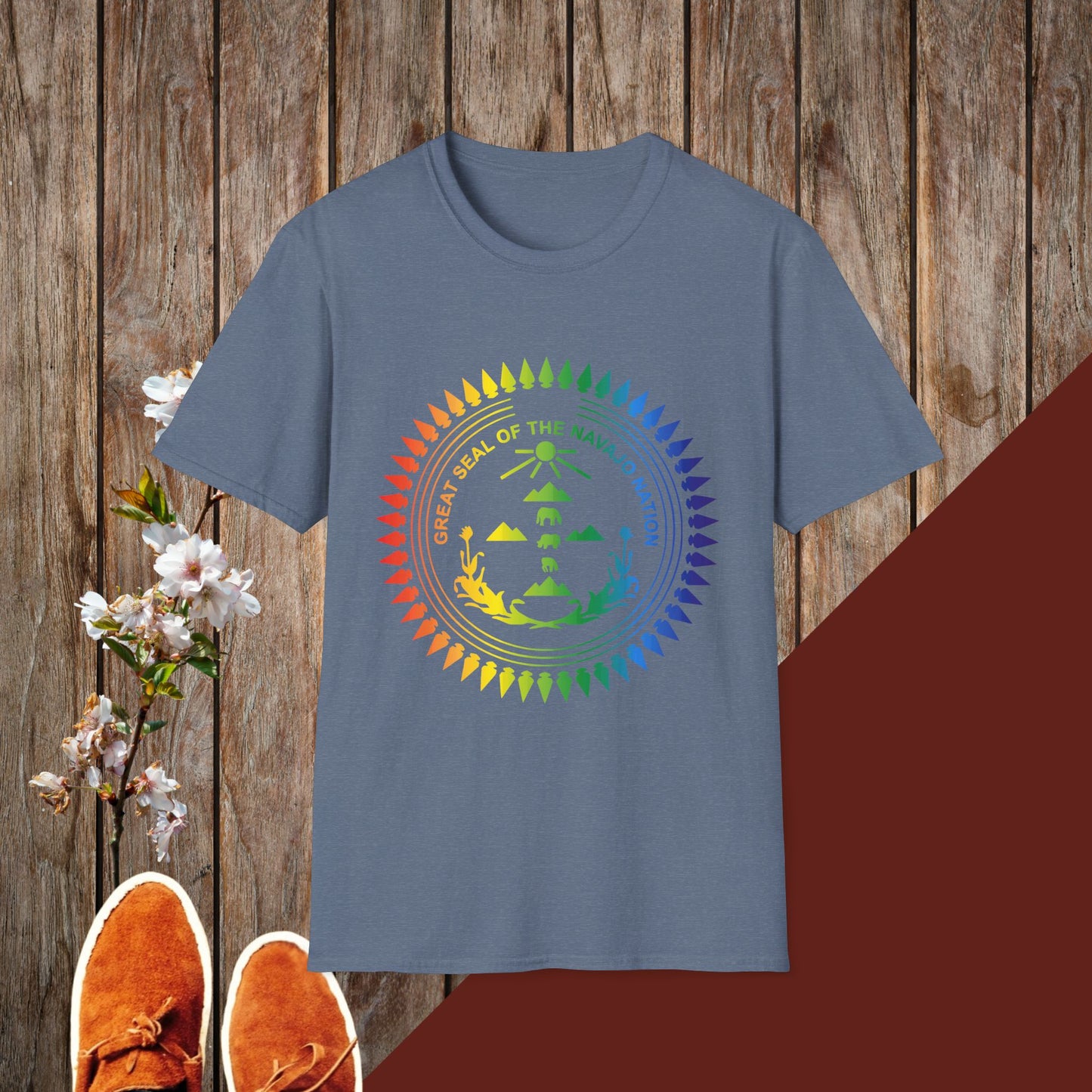 Colorful Navajo Nation Seal Unisex Softstyle T-Shirt