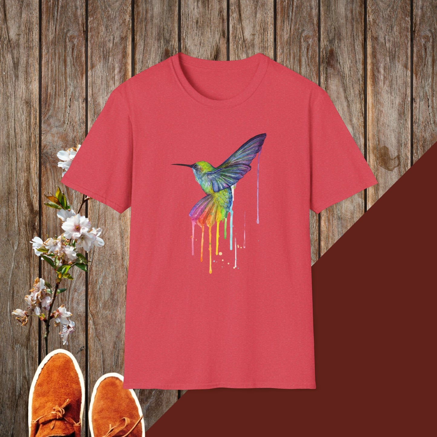 Colorful Hummingbird Unisex Softstyle T-Shirt