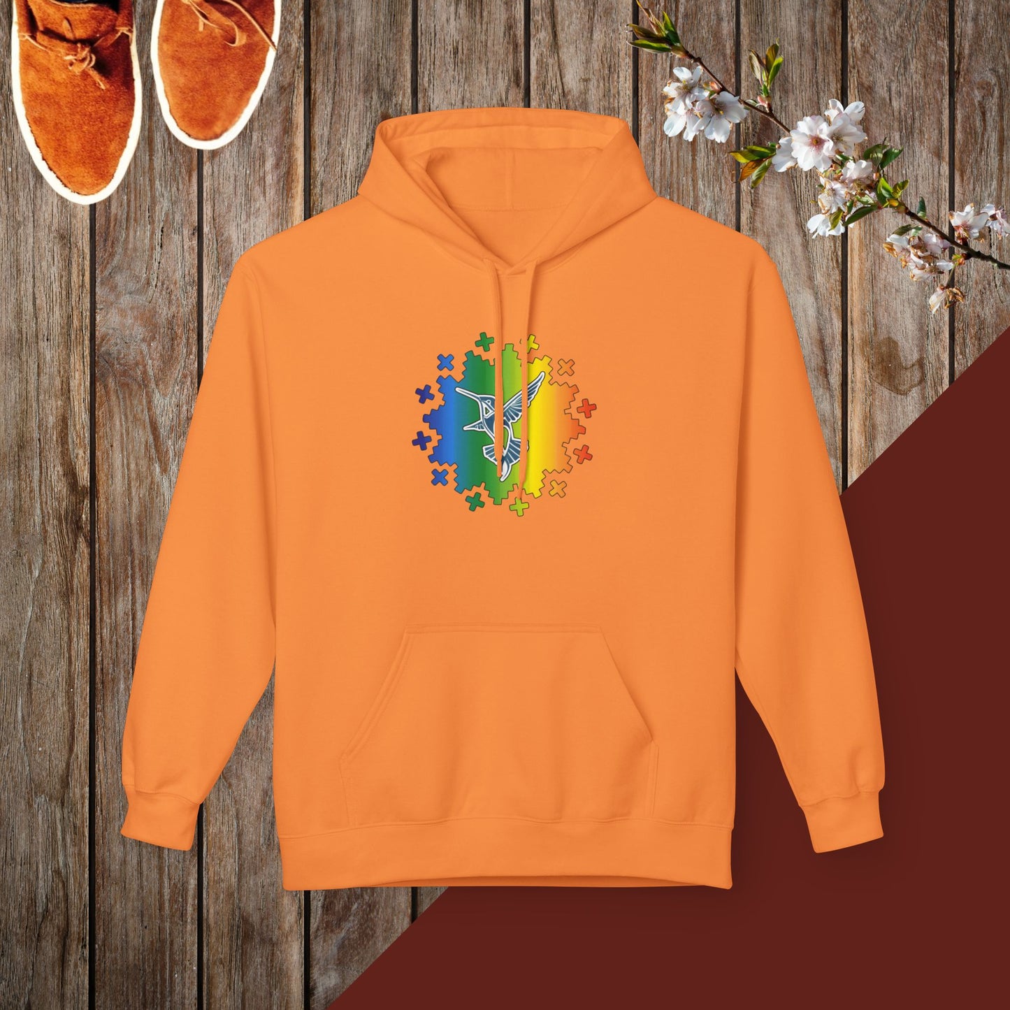 Colorful Hummingbird Unisex Midweight Softstyle Fleece Hoodie