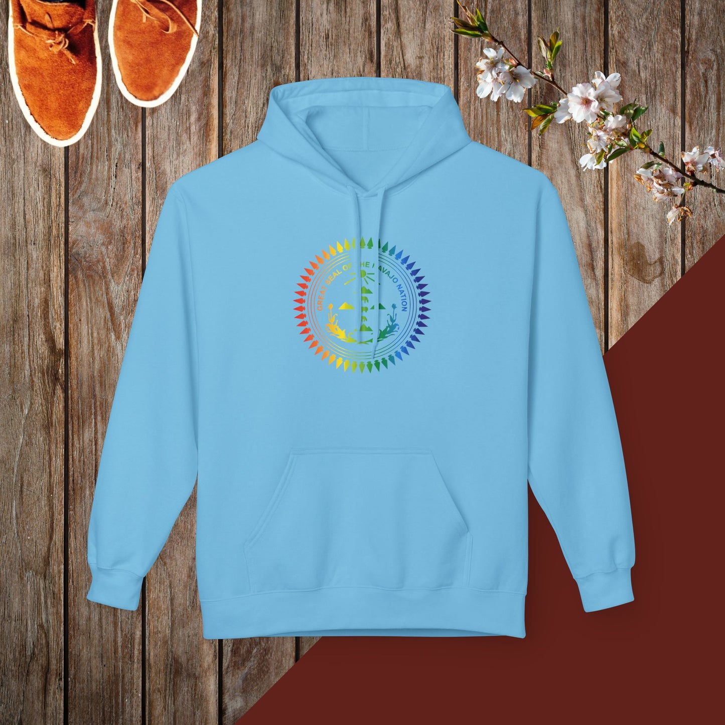 Colorful Navajo Nation Seal Unisex Midweight Softstyle Fleece Hoodie