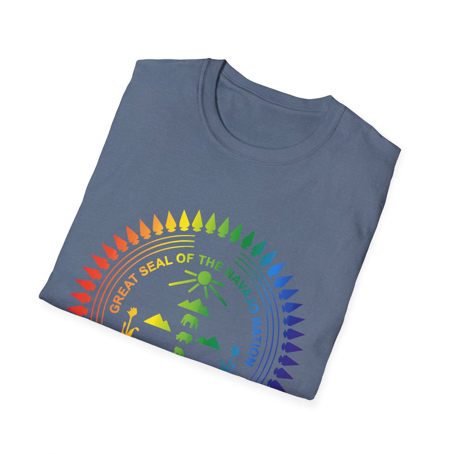 Colorful Navajo Nation Seal Unisex Softstyle T-Shirt