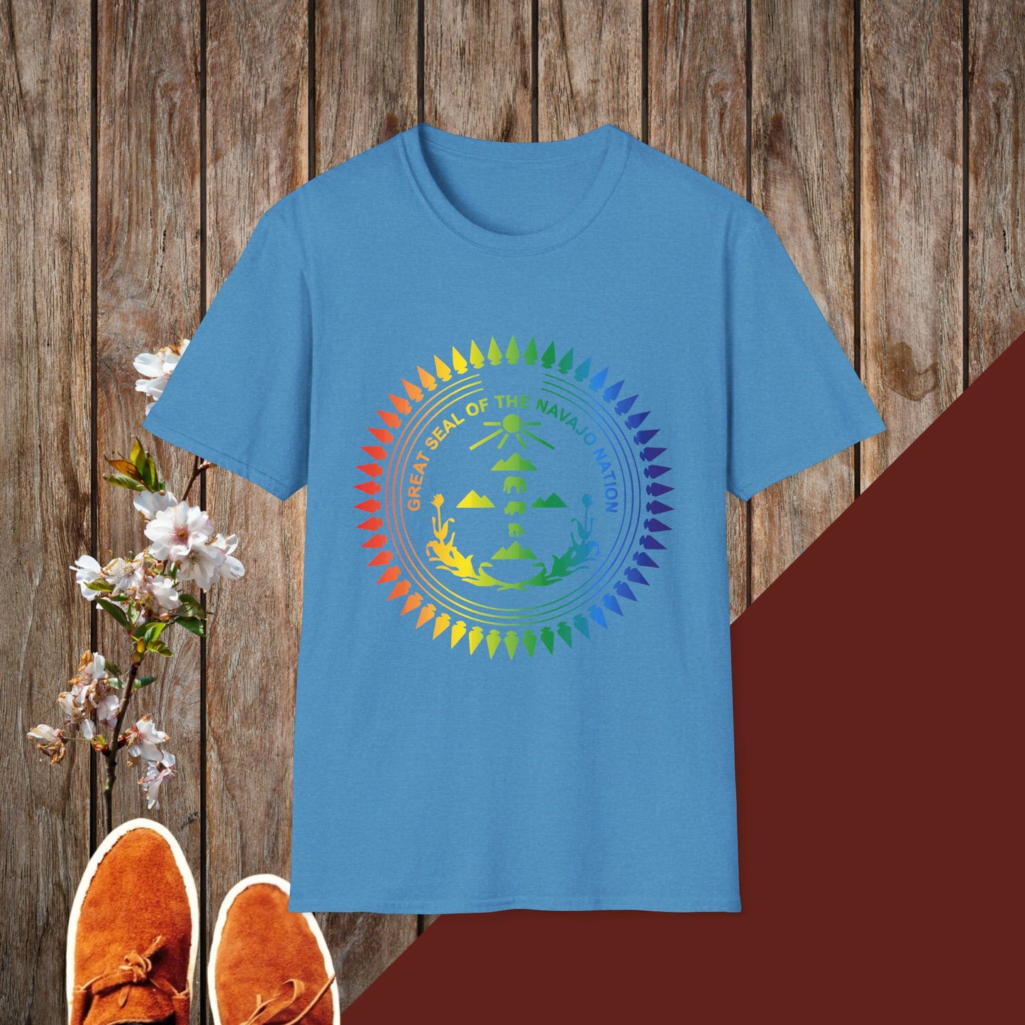 Colorful Navajo Nation Seal Unisex Softstyle T-Shirt