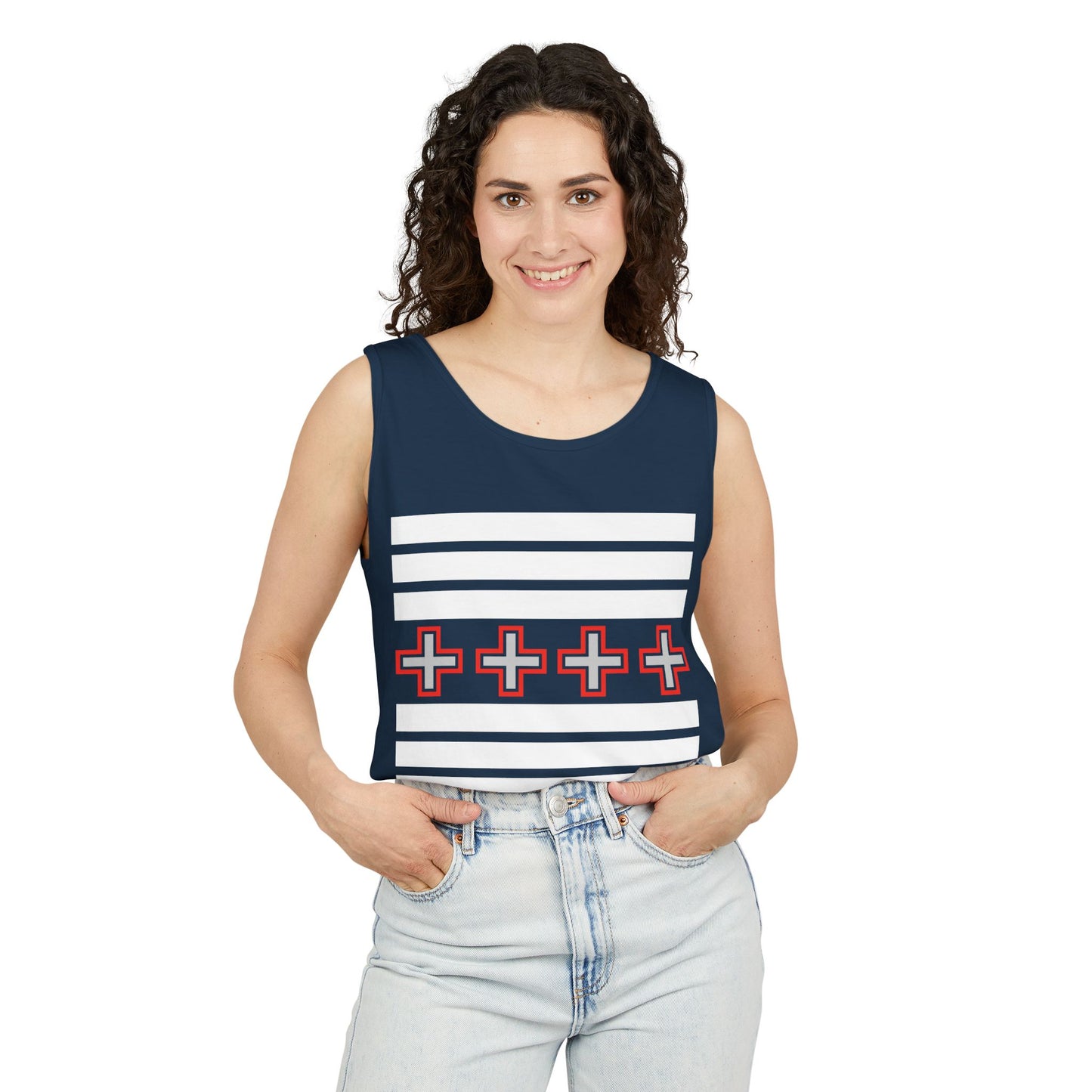 Medicine Blanket Design Tank Top, Unisex Summer Shirt, Casual Beachwear, Graphic Tee for Festivals, Stylish Workout Top