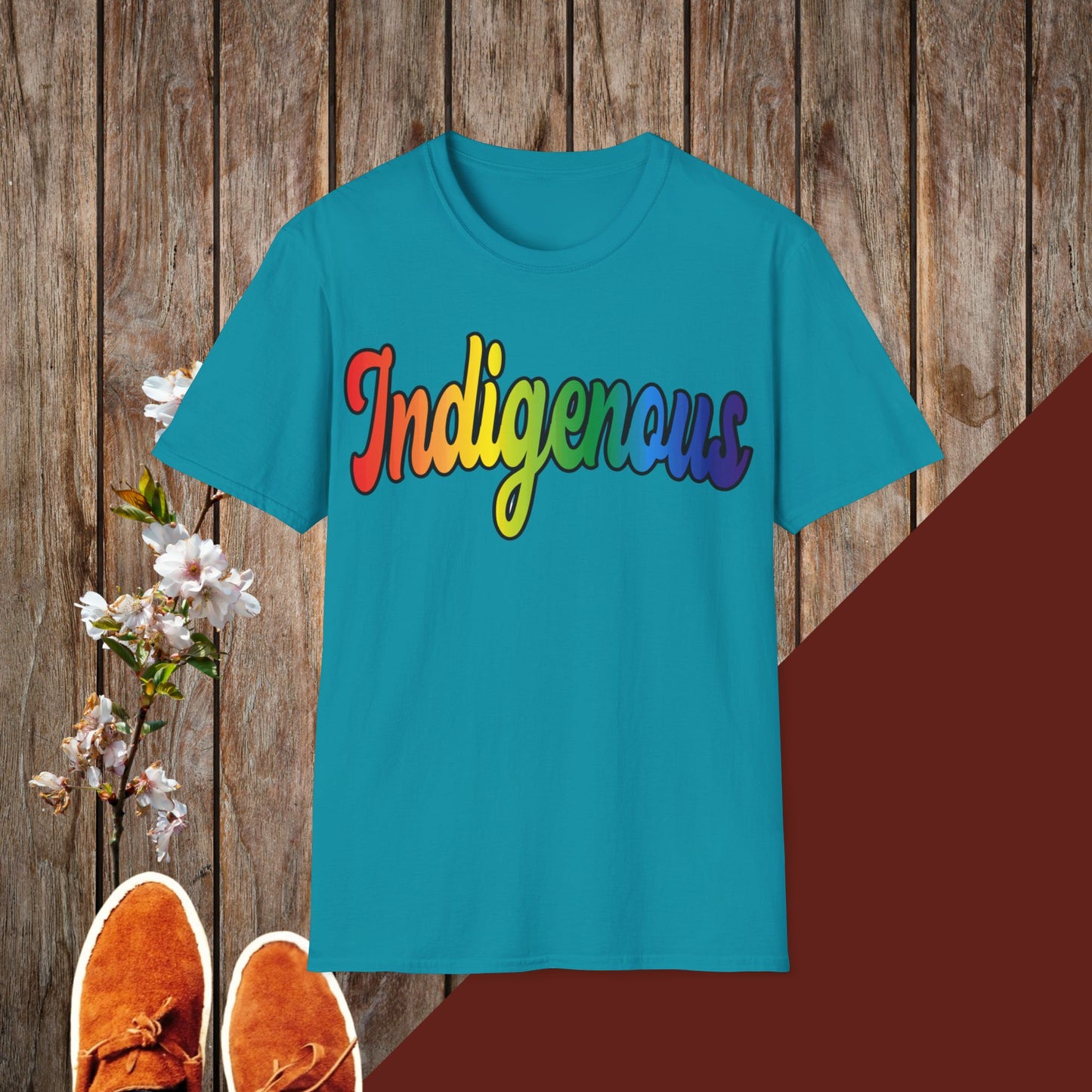 Colorful Indigenous Unisex Softstyle T-Shirt