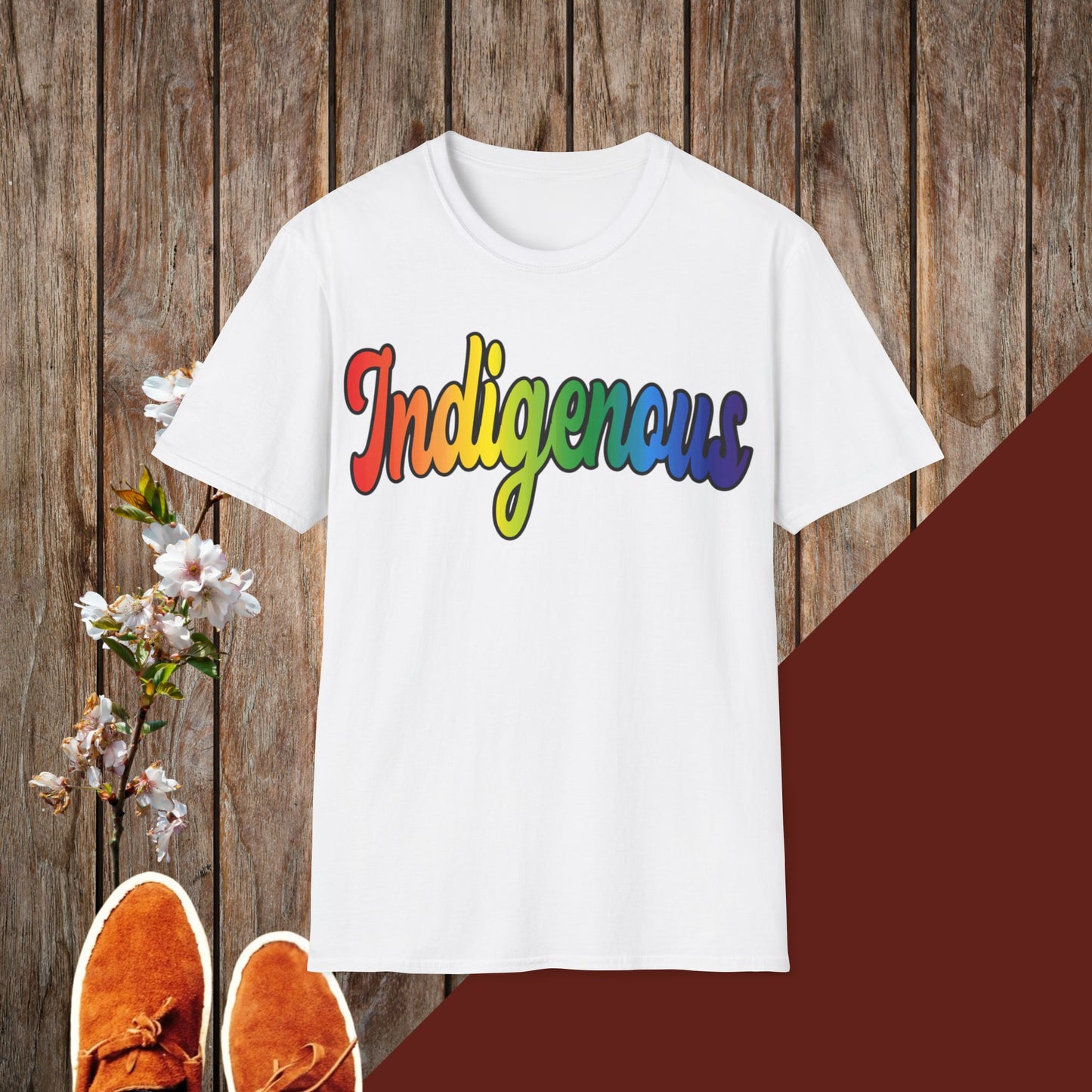 Colorful Indigenous Unisex Softstyle T-Shirt