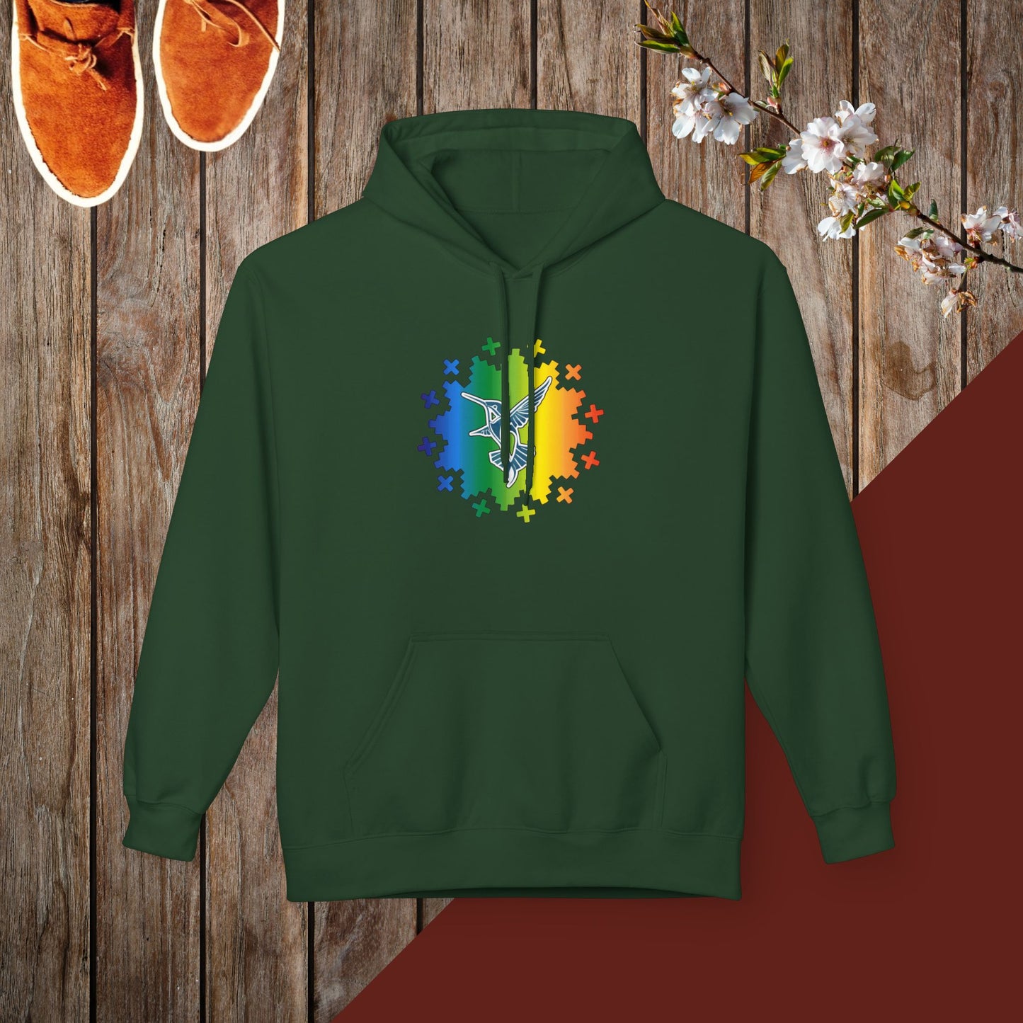 Colorful Hummingbird Unisex Midweight Softstyle Fleece Hoodie