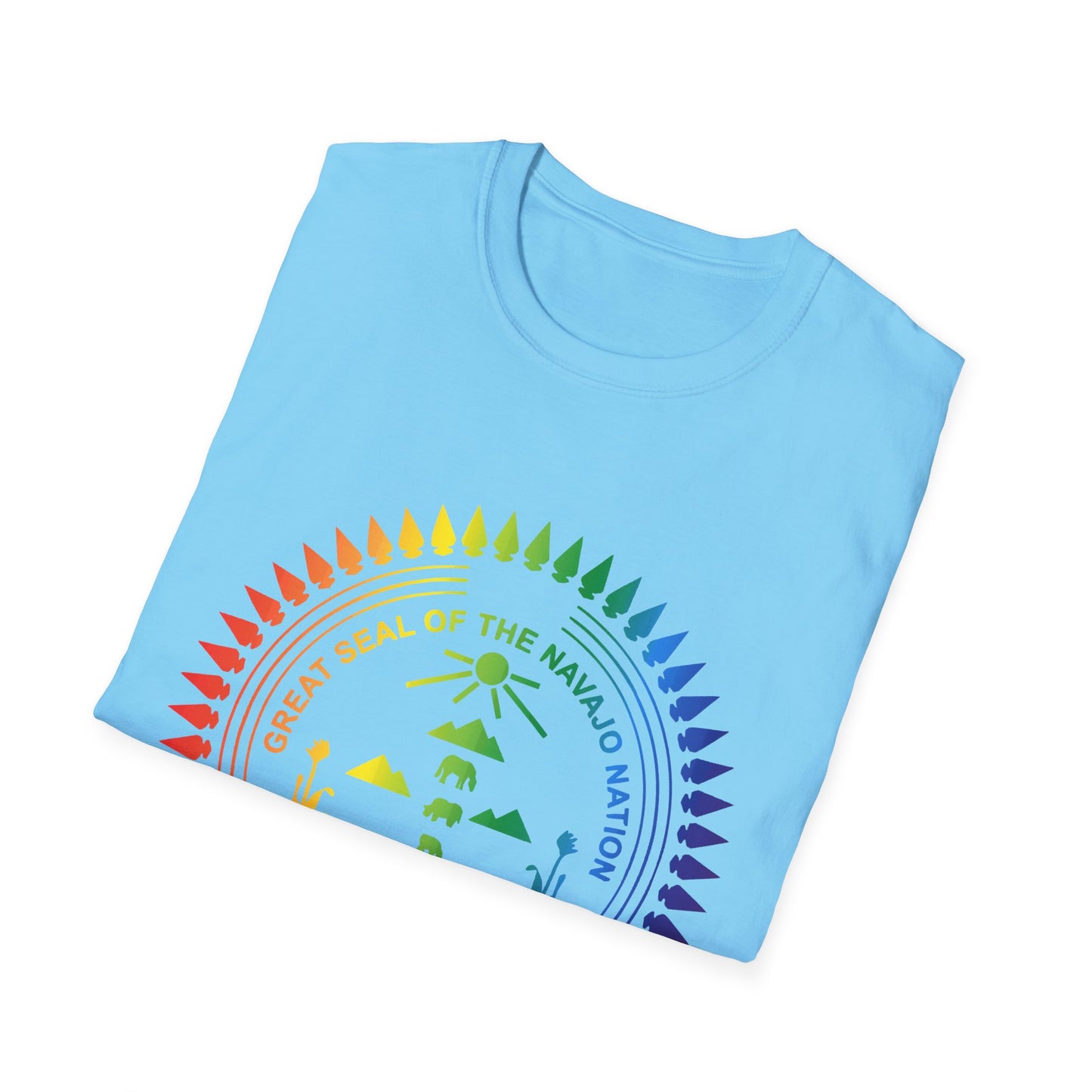 Colorful Navajo Nation Seal Unisex Softstyle T-Shirt