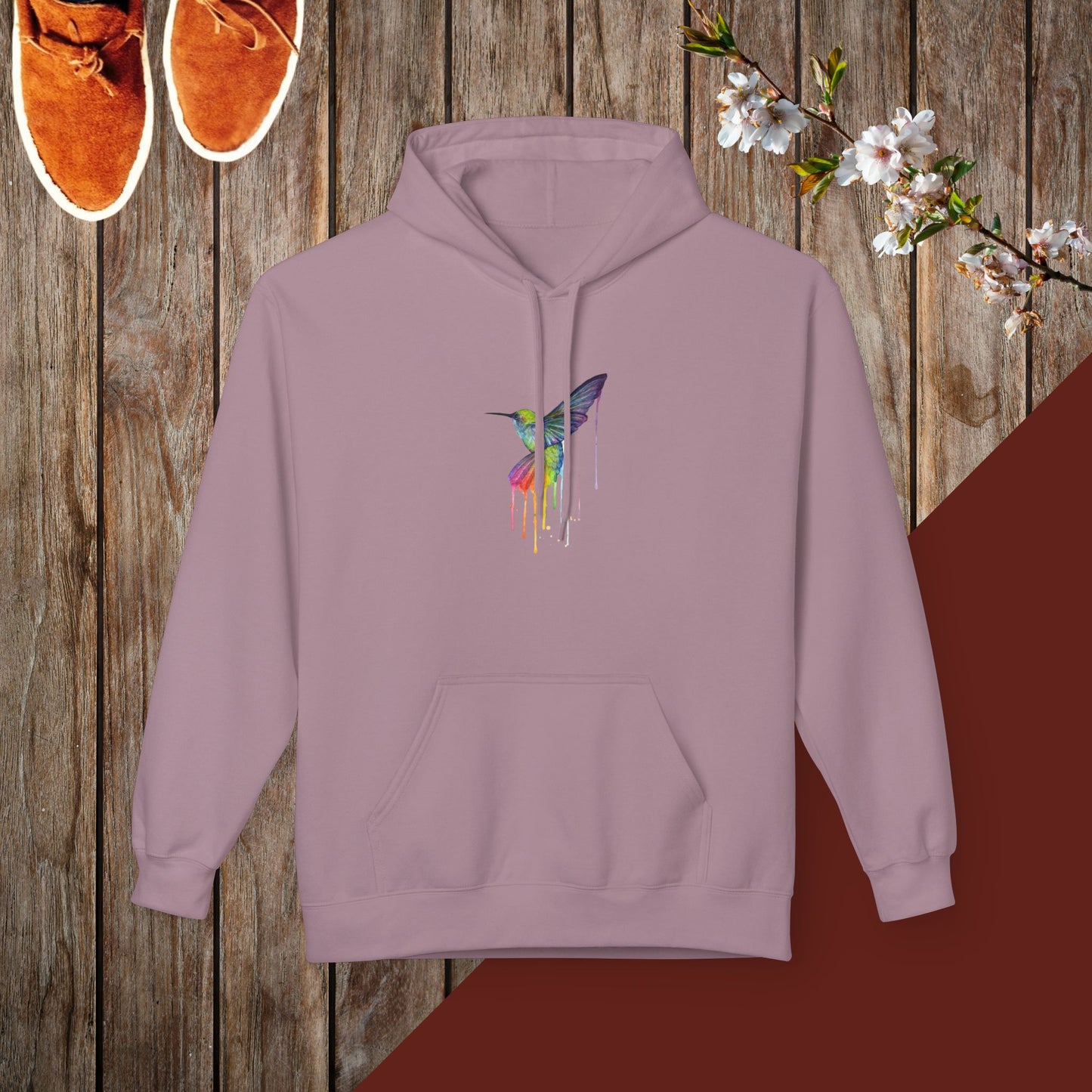 Dripping Hummingbird Unisex Midweight Softstyle Fleece Hoodie