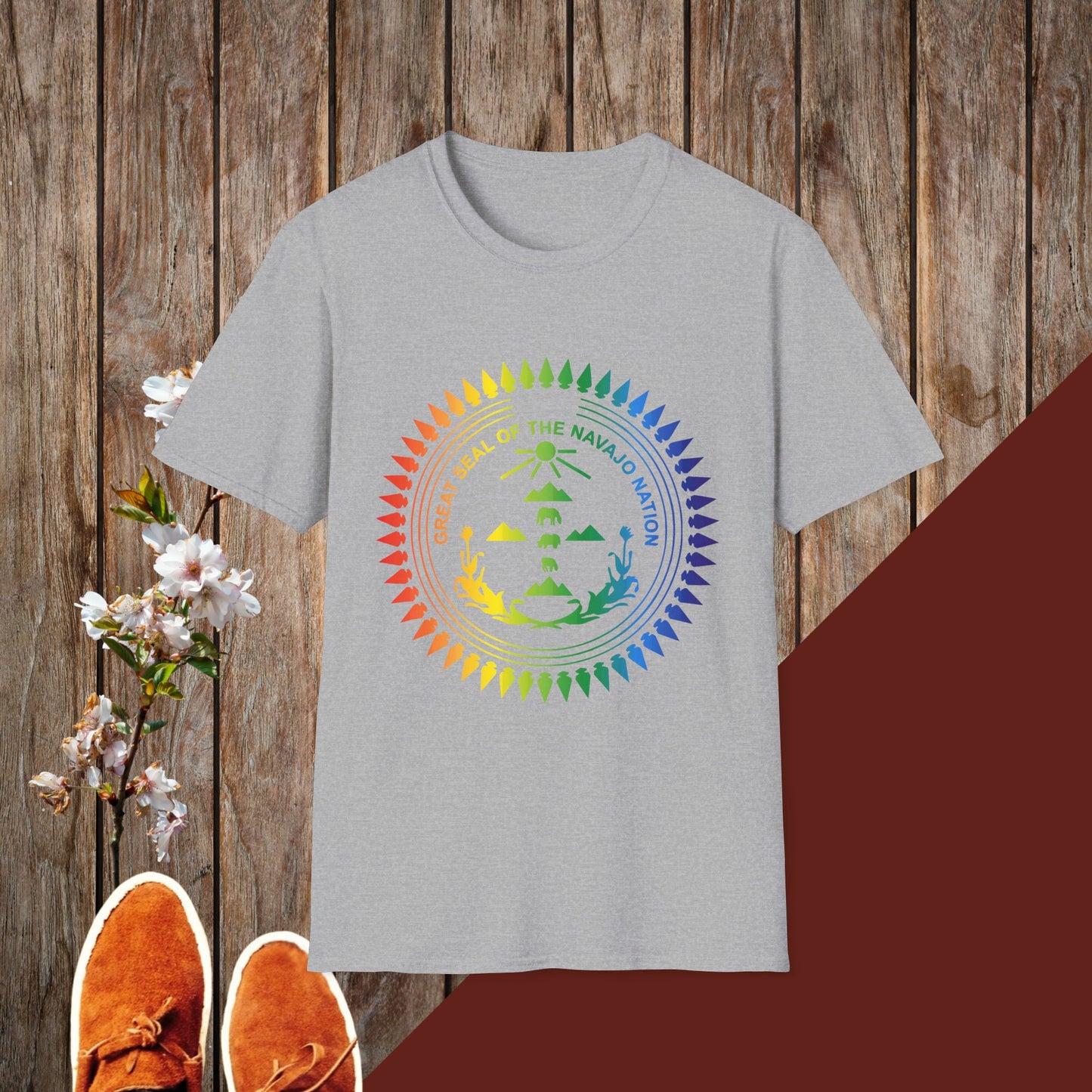 Colorful Navajo Nation Seal Unisex Softstyle T-Shirt