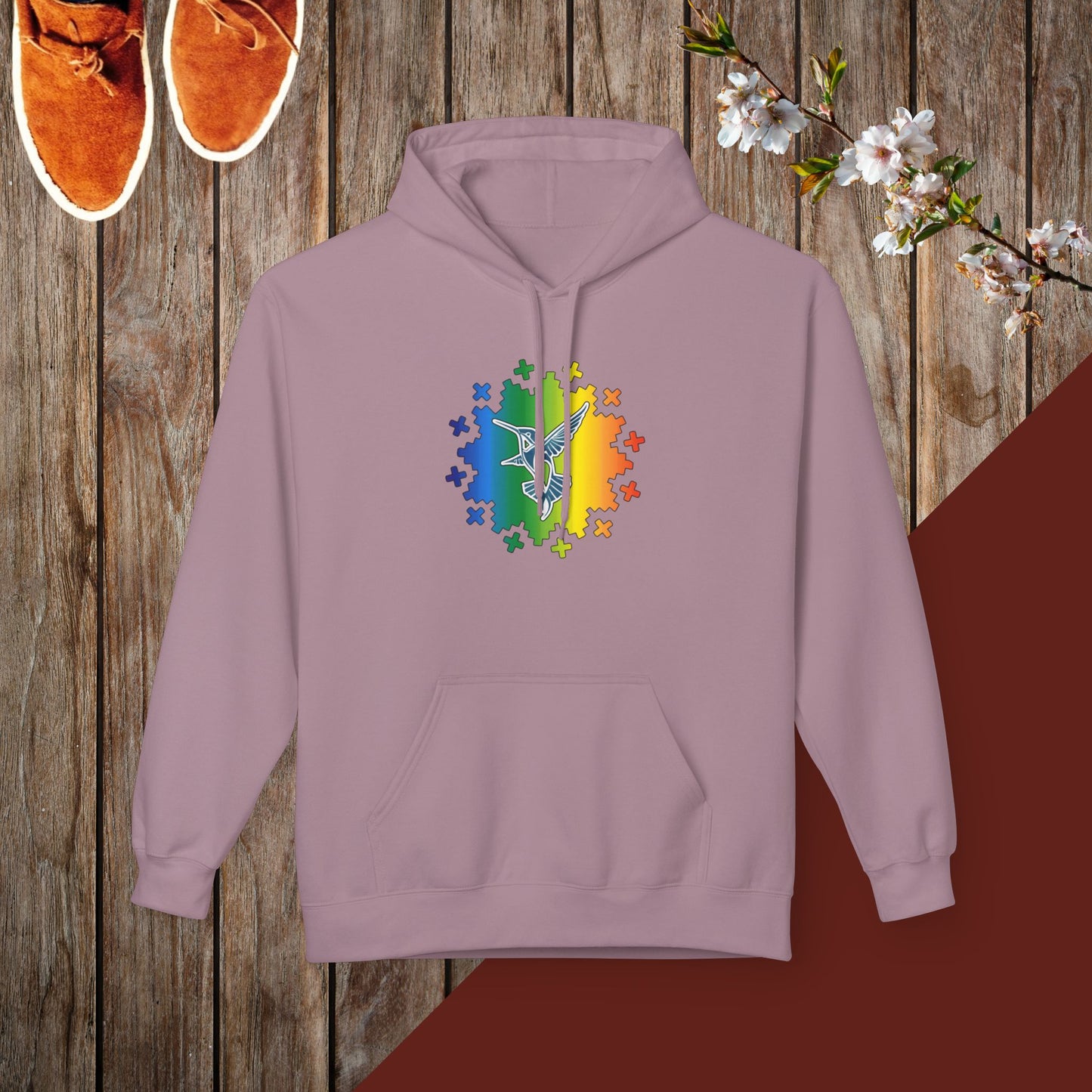 Colorful Hummingbird Unisex Midweight Softstyle Fleece Hoodie