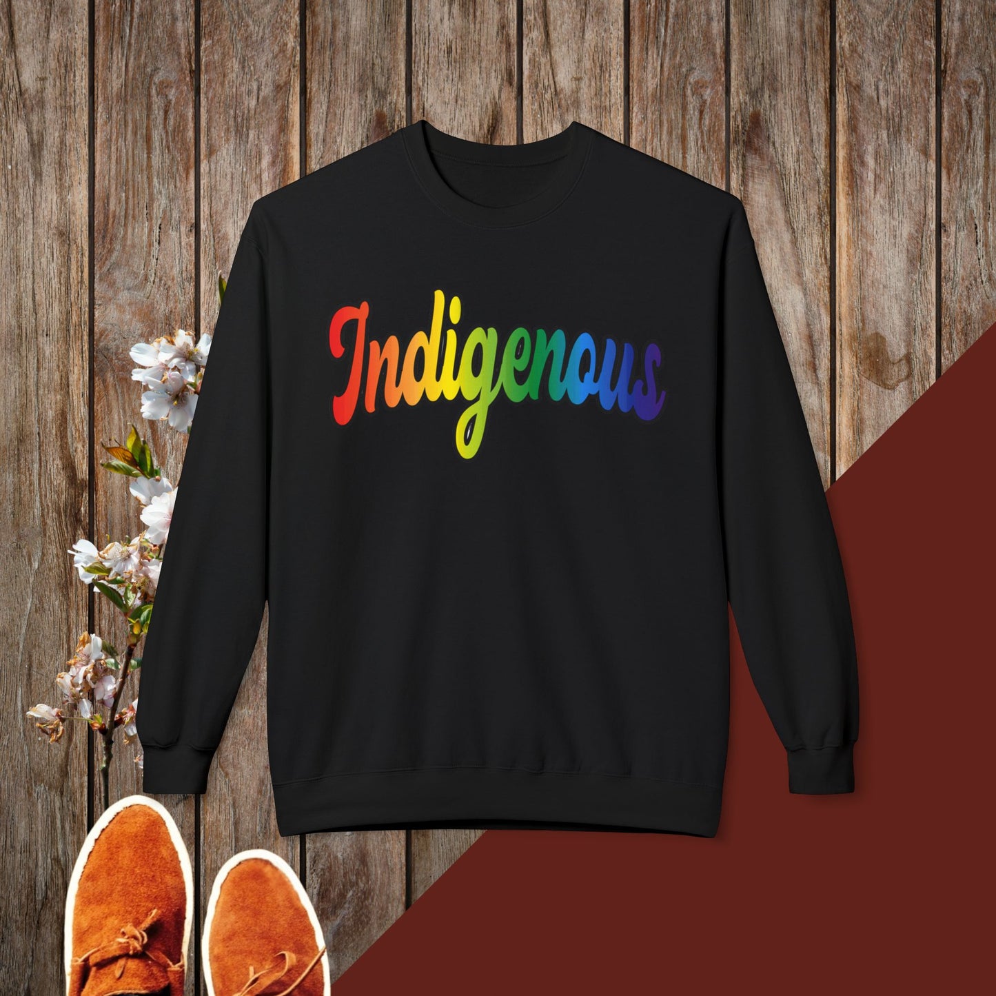 Colorful Indigenous Unisex Midweight Softstyle Fleece Crewneck Sweatshirt