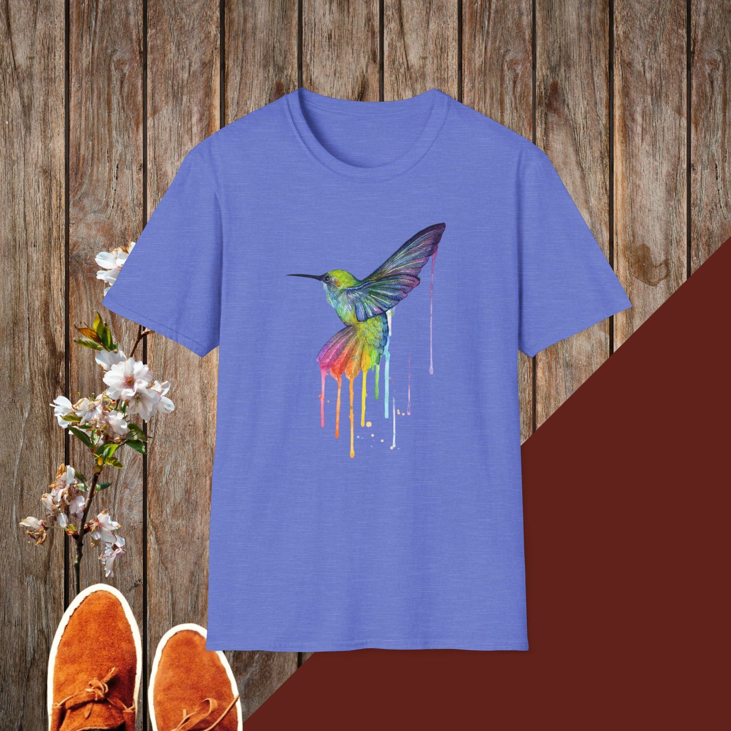 Colorful Hummingbird Unisex Softstyle T-Shirt