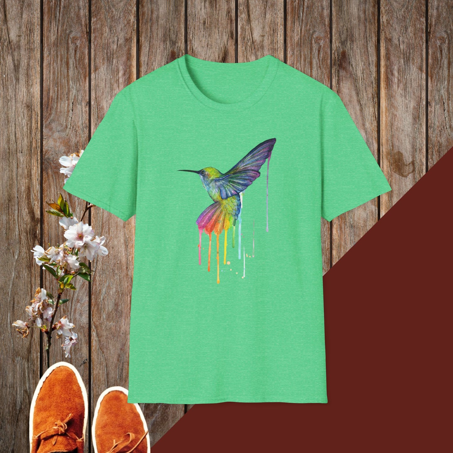 Colorful Hummingbird Unisex Softstyle T-Shirt