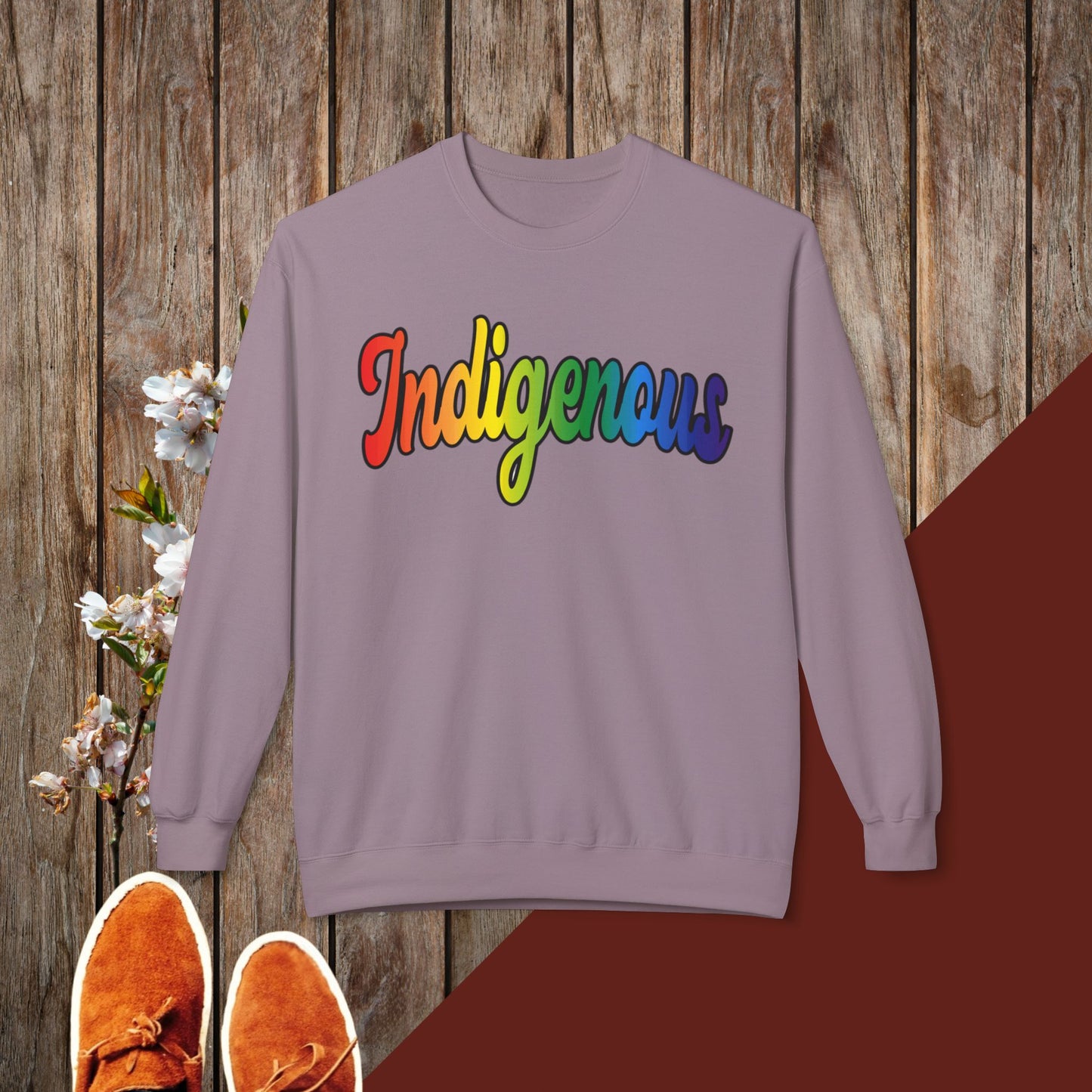 Colorful Indigenous Unisex Midweight Softstyle Fleece Crewneck Sweatshirt