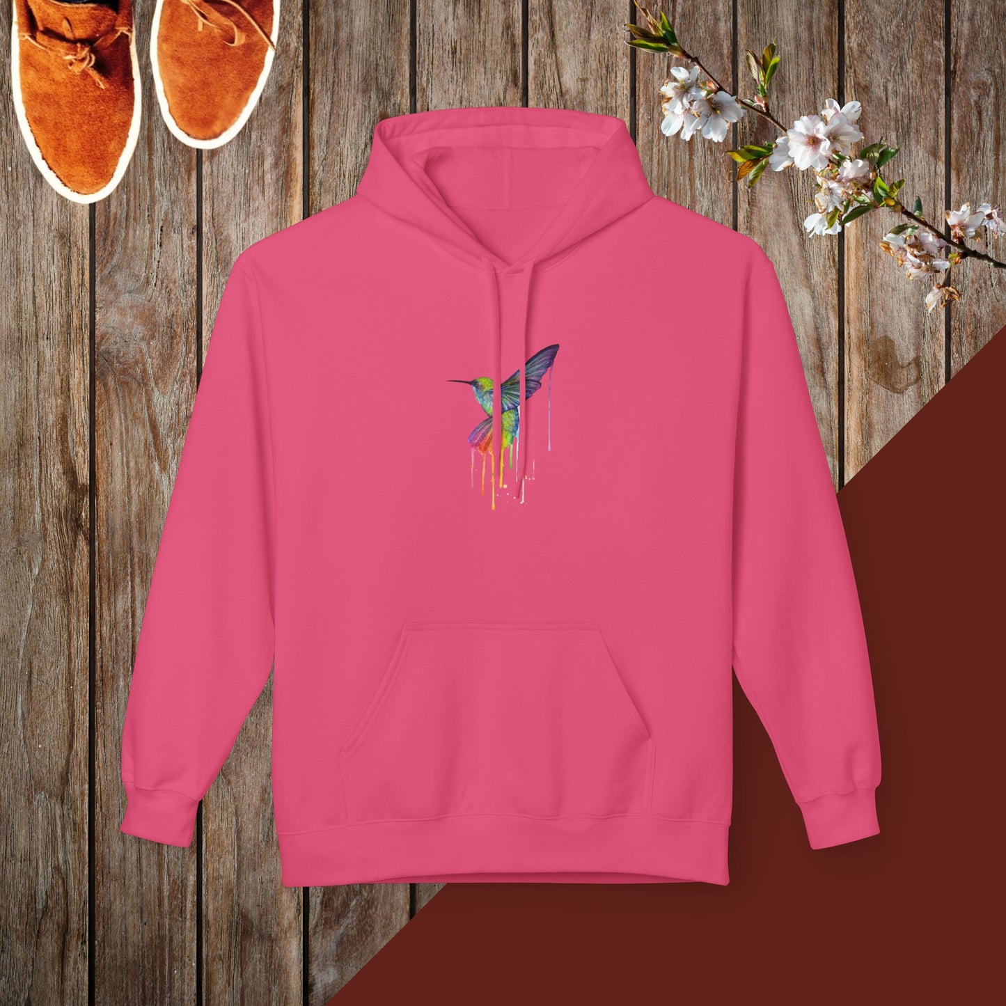 Dripping Hummingbird Unisex Midweight Softstyle Fleece Hoodie