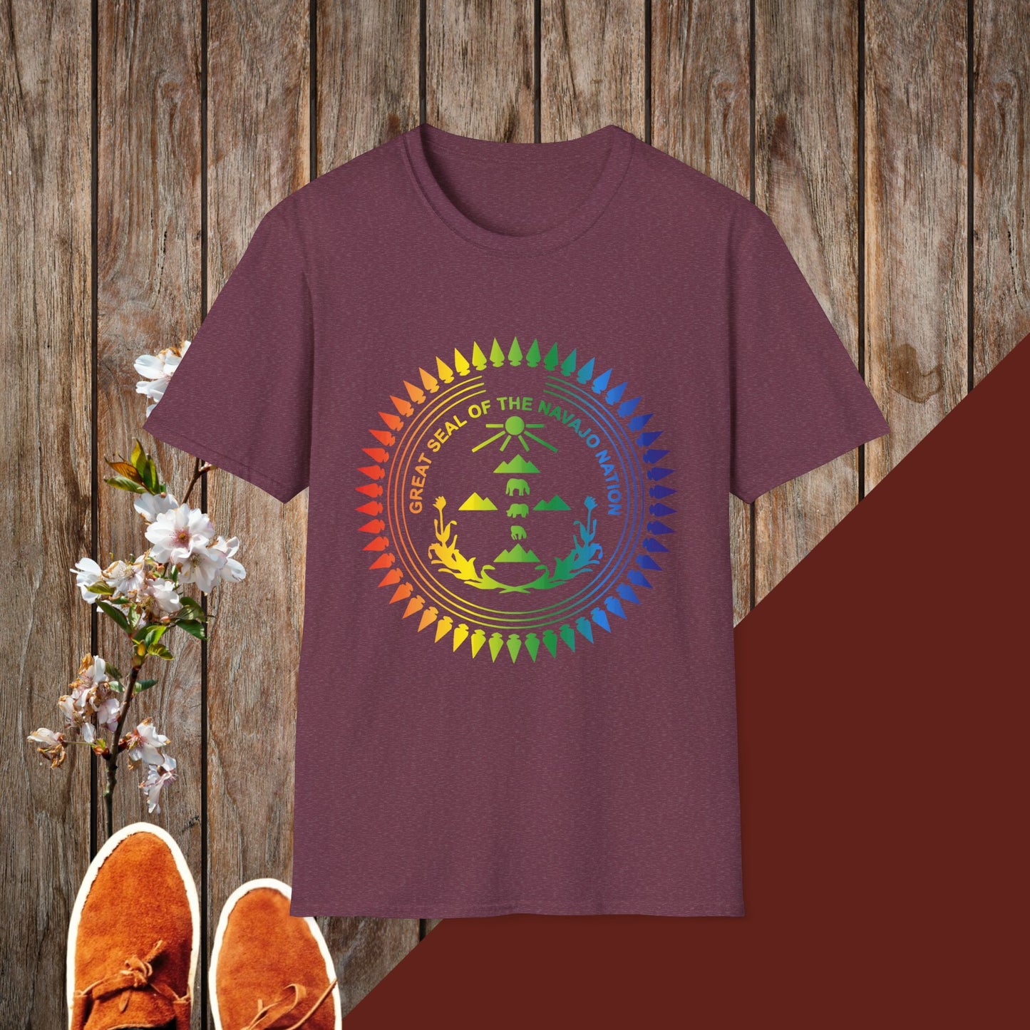 Colorful Navajo Nation Seal Unisex Softstyle T-Shirt