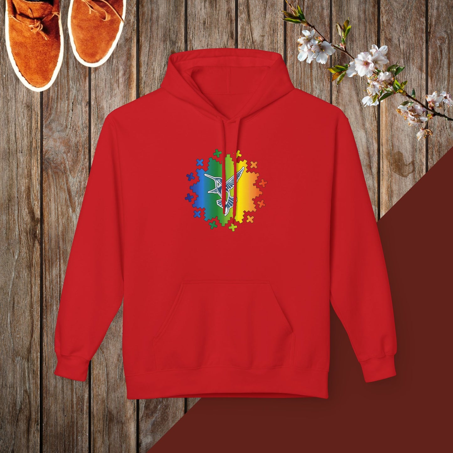 Colorful Hummingbird Unisex Midweight Softstyle Fleece Hoodie