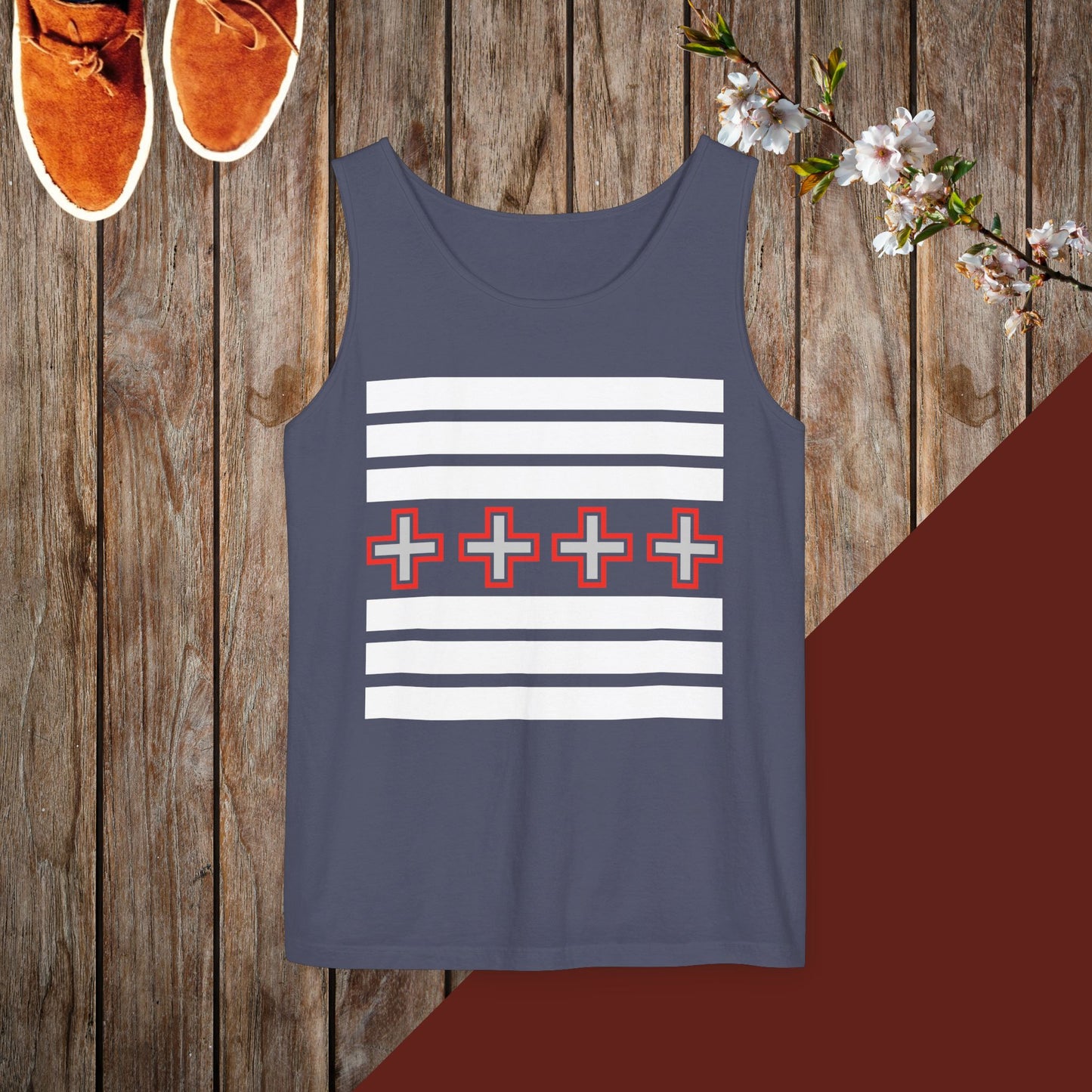 Medicine Blanket Design Tank Top, Unisex Summer Shirt, Casual Beachwear, Graphic Tee for Festivals, Stylish Workout Top