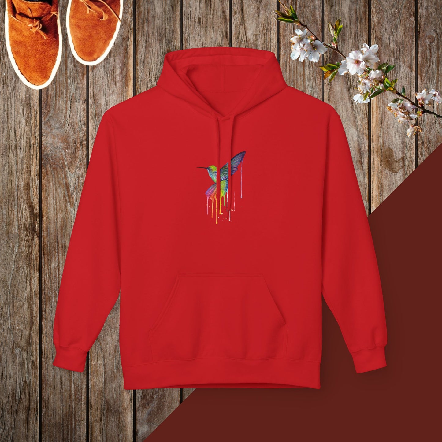 Dripping Hummingbird Unisex Midweight Softstyle Fleece Hoodie