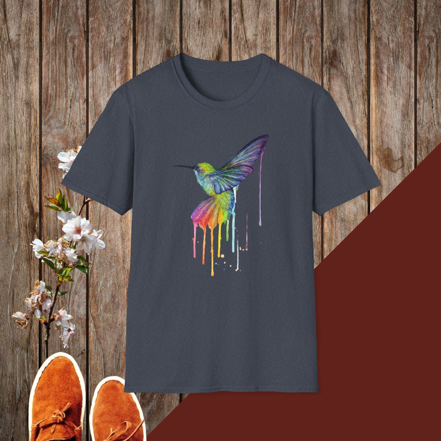 Colorful Hummingbird Unisex Softstyle T-Shirt