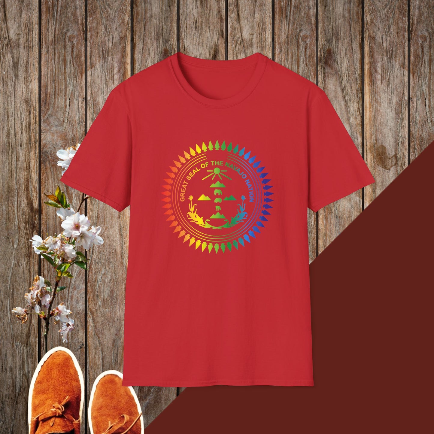 Colorful Navajo Nation Seal Unisex Softstyle T-Shirt