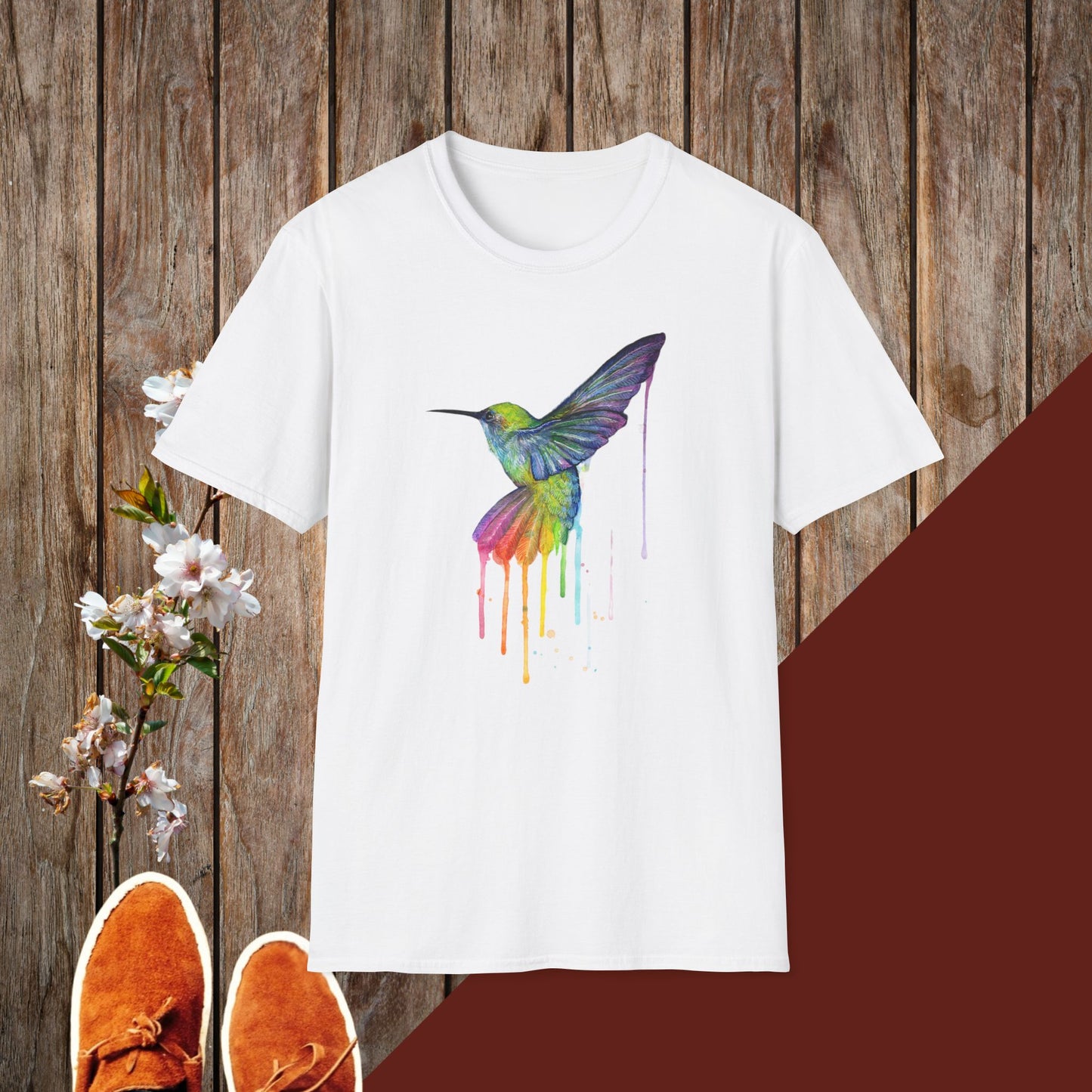 Colorful Hummingbird Unisex Softstyle T-Shirt