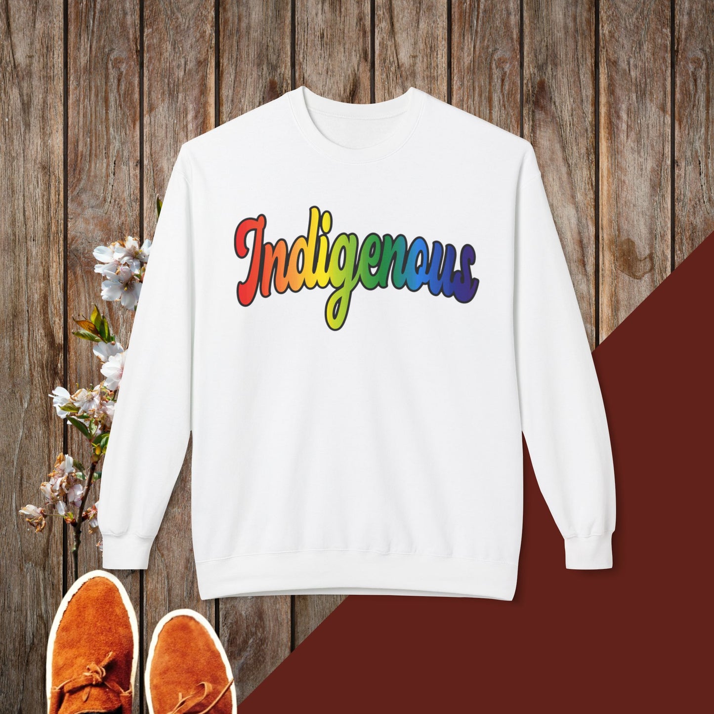 Colorful Indigenous Unisex Midweight Softstyle Fleece Crewneck Sweatshirt